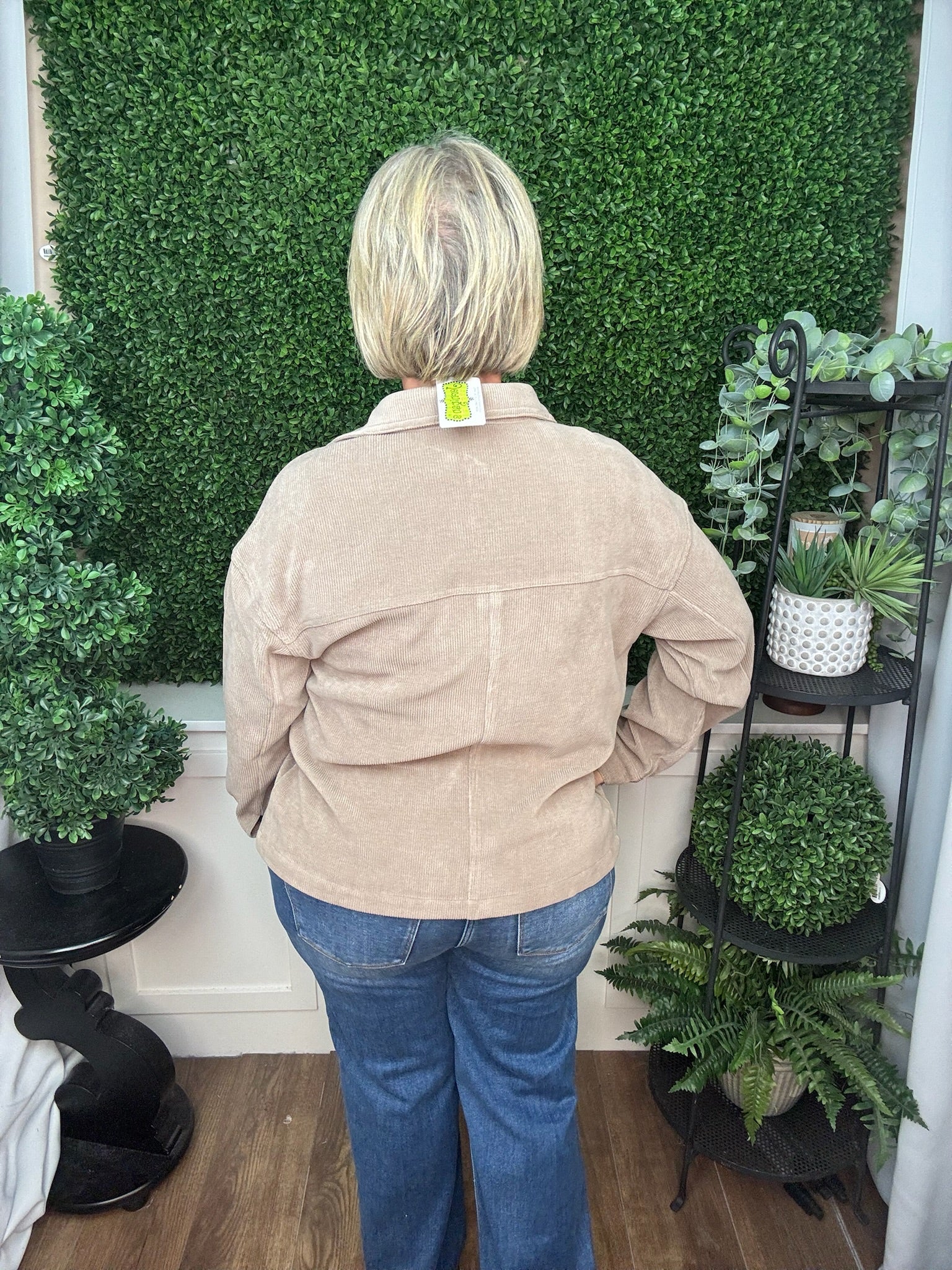 Oversized Corduroy Button-Up Shacket