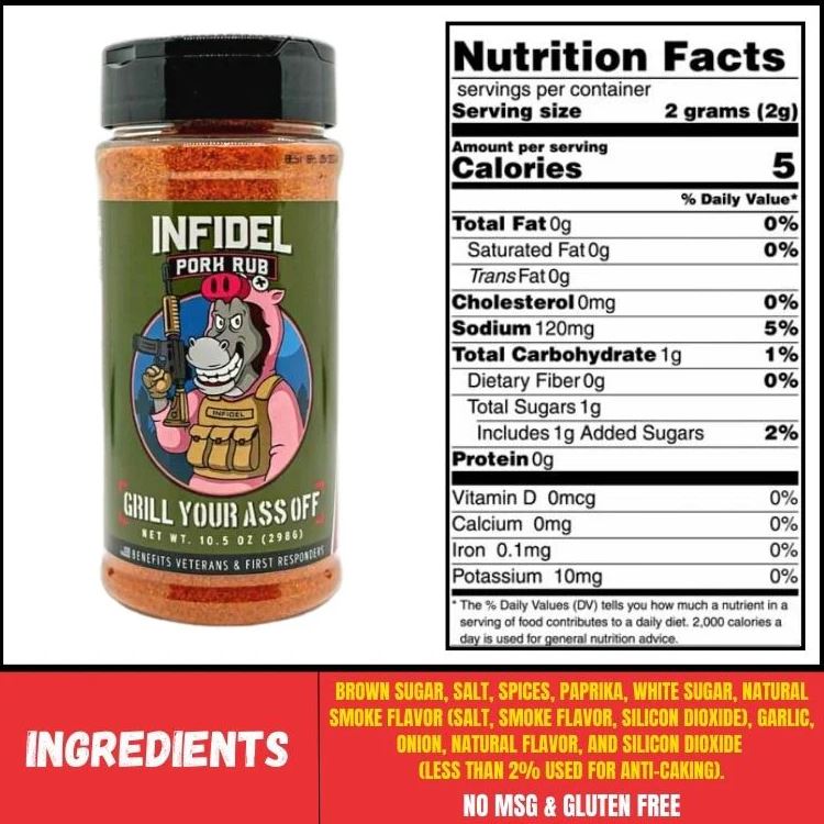 INFIDEL PORK RUB 10.5OZ