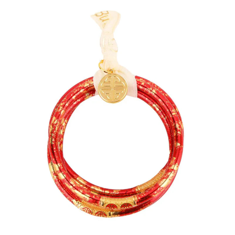 ALL WEATHER BANGLE (SET OF 4) - KOI ROUGE