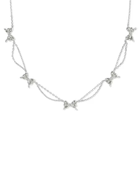 BOW STRAND NECKLACE - SILVER