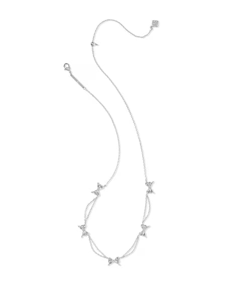 BOW STRAND NECKLACE - SILVER