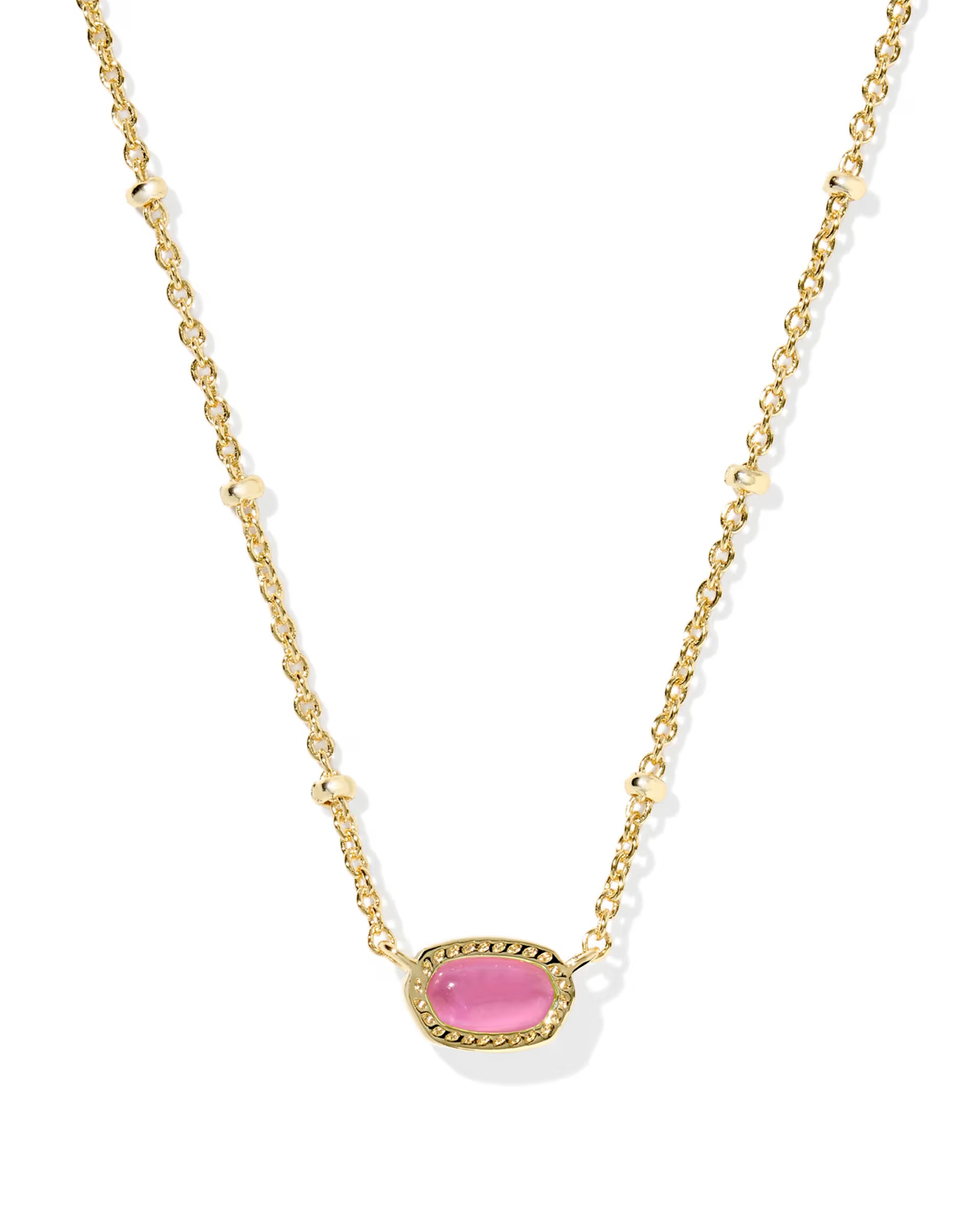 MINI ELISA SATELLITE SHORT PENDANT NECKLACE - GOLD AZALEA ILLUSION