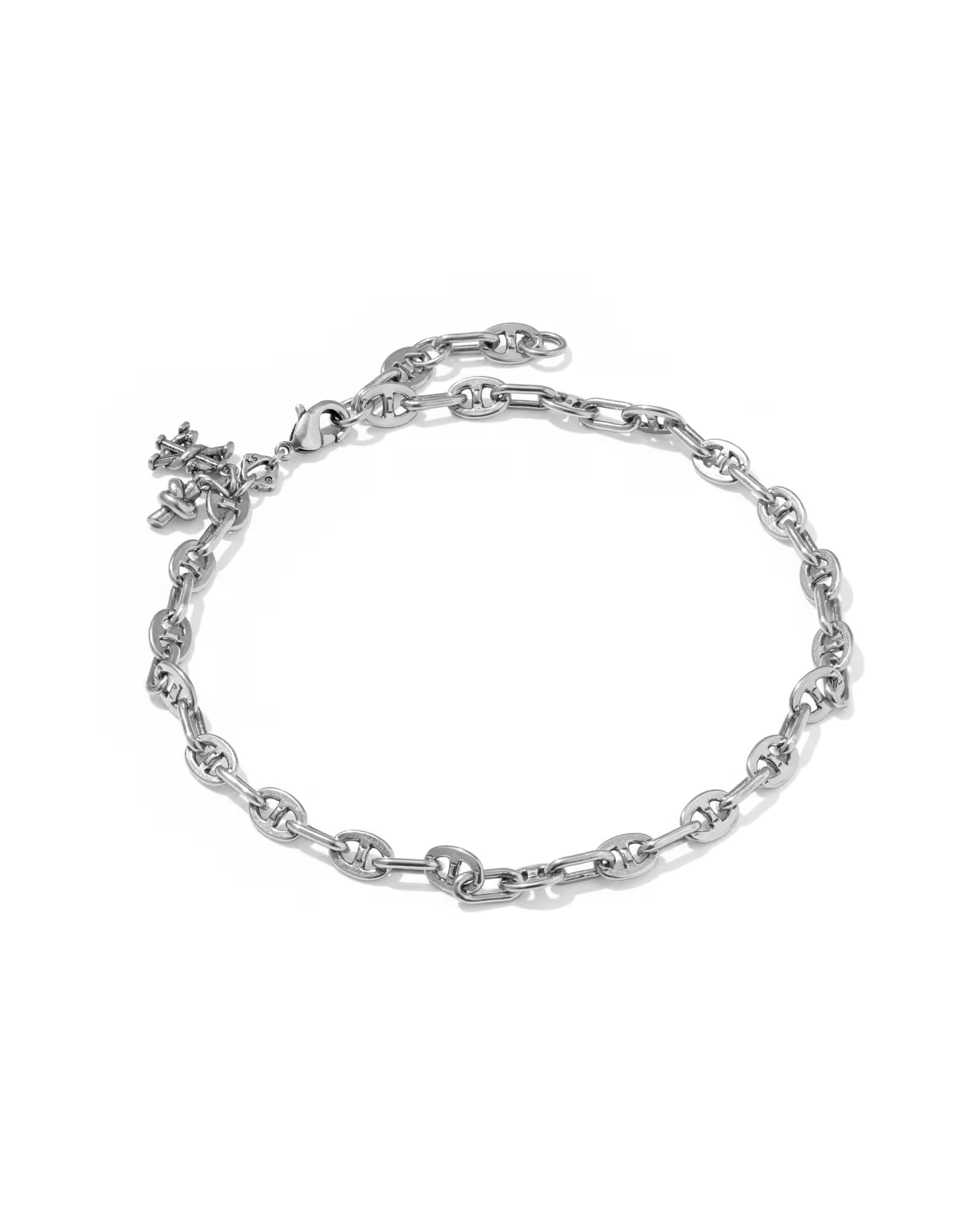 PARKER KNOT ANKLET - VINTAGE SILVER