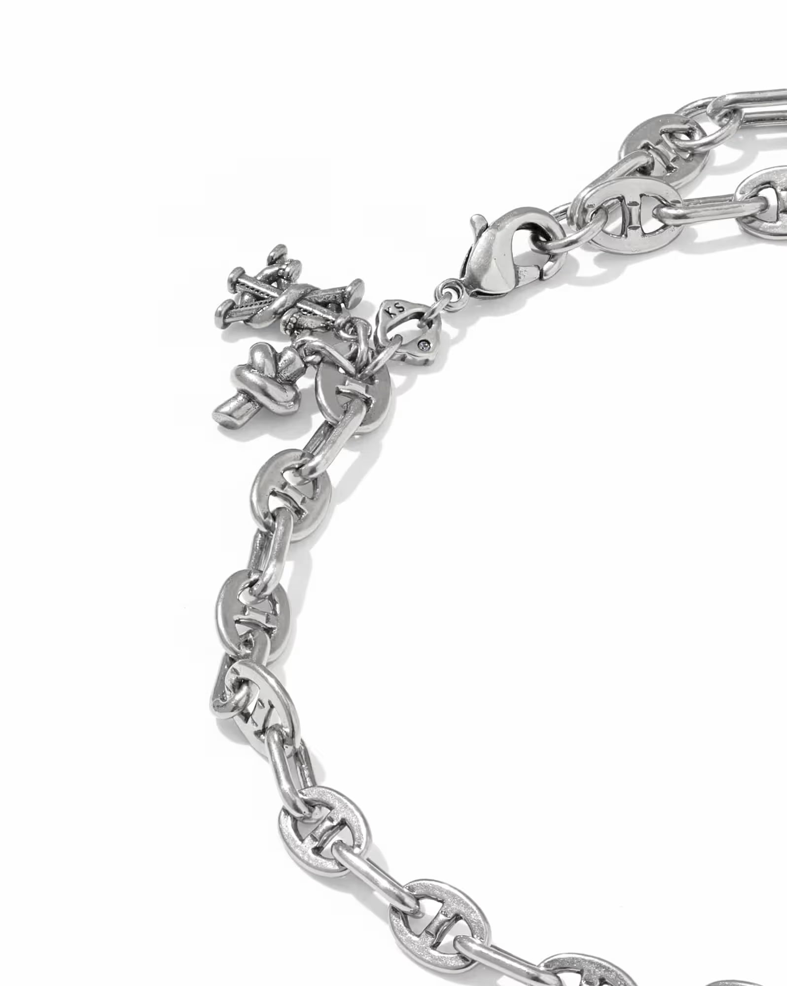 PARKER KNOT ANKLET - VINTAGE SILVER