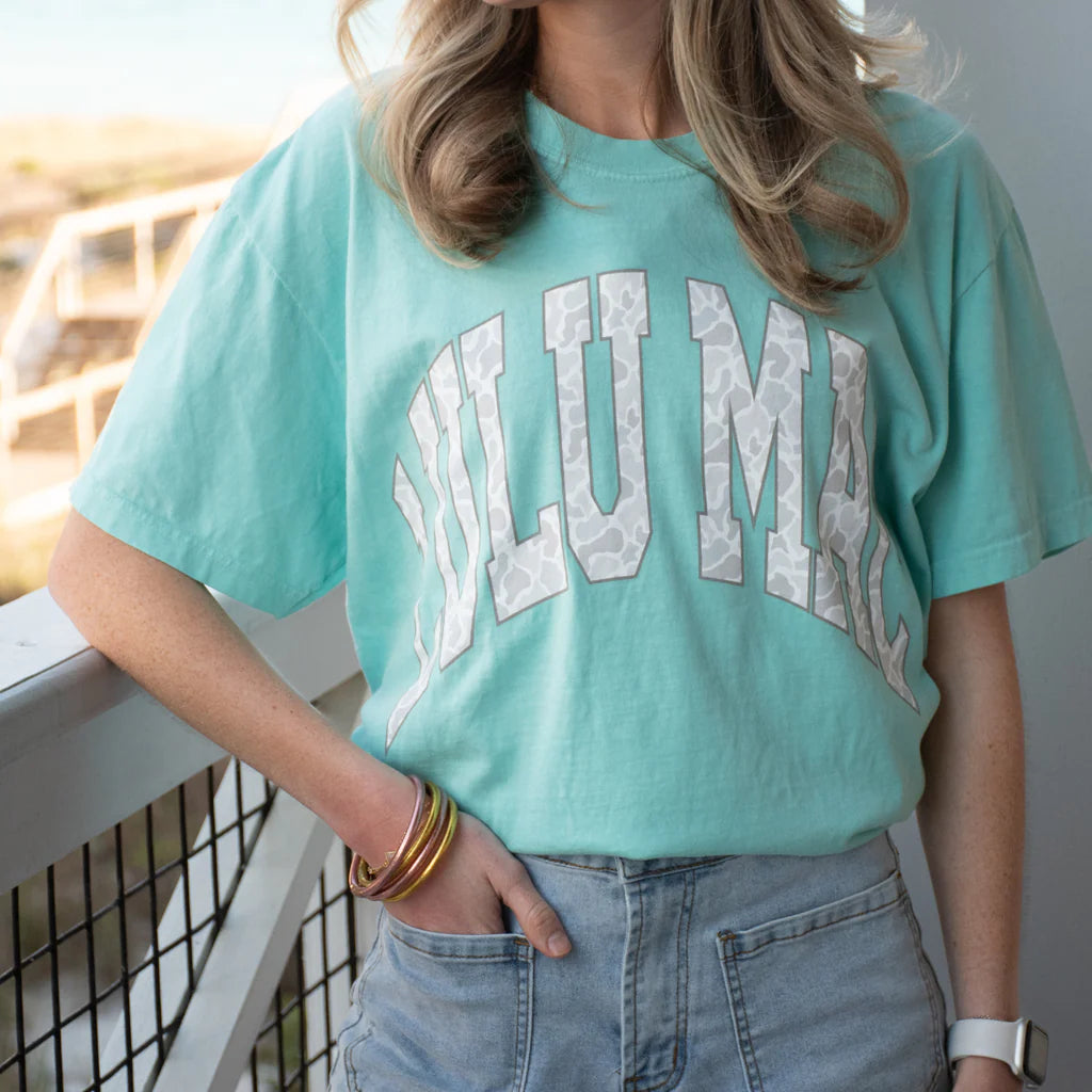 LULU MAC SS TEE - CAMO - CHALKY MINT
