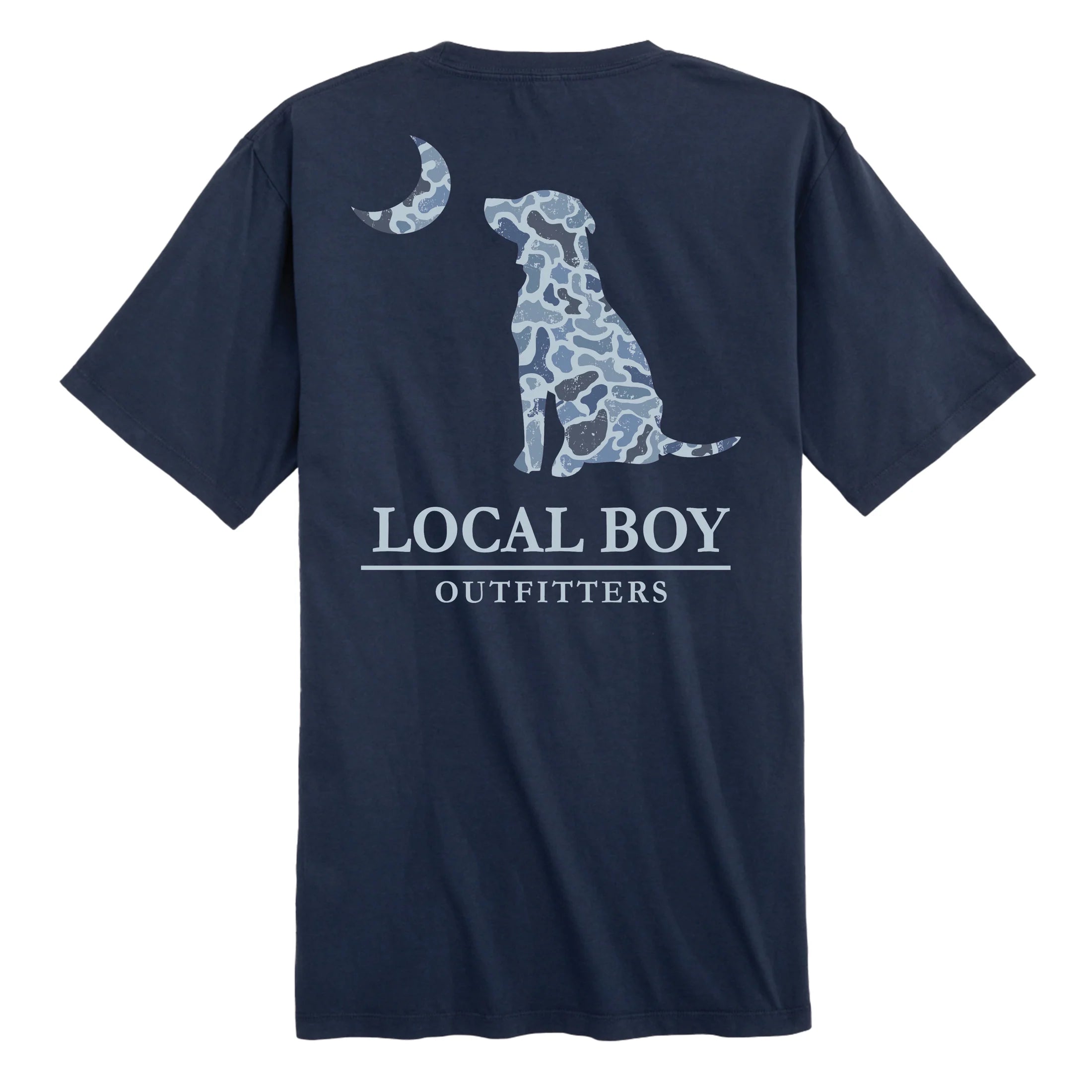 TODDLER - DISTRESSED LCF COBALT DOG & MOON SS TEE - CHINA BLUE