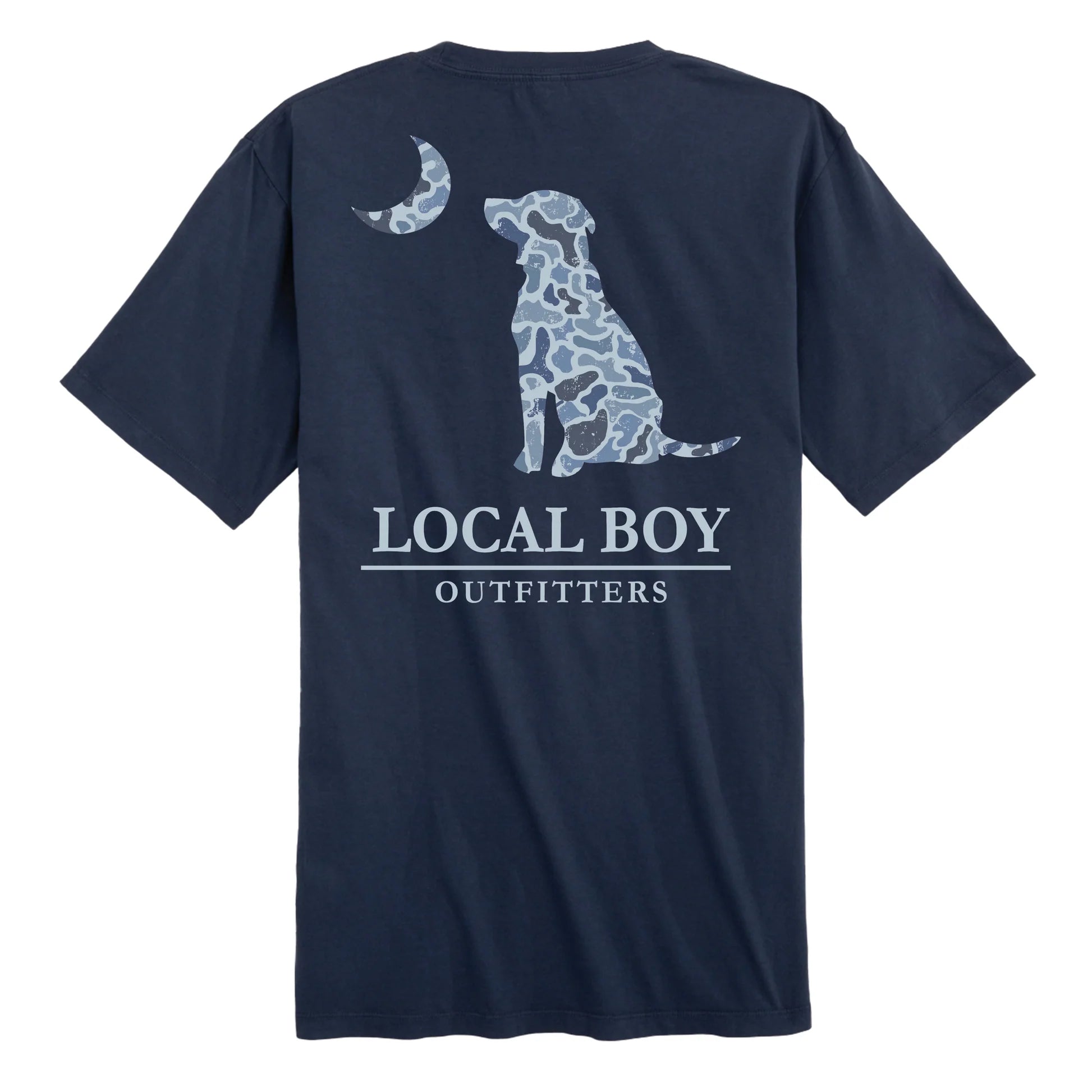 YOUTH - DISTRESSED LCF COBALT DOG & MOON SS TEE - CHINA BLUE