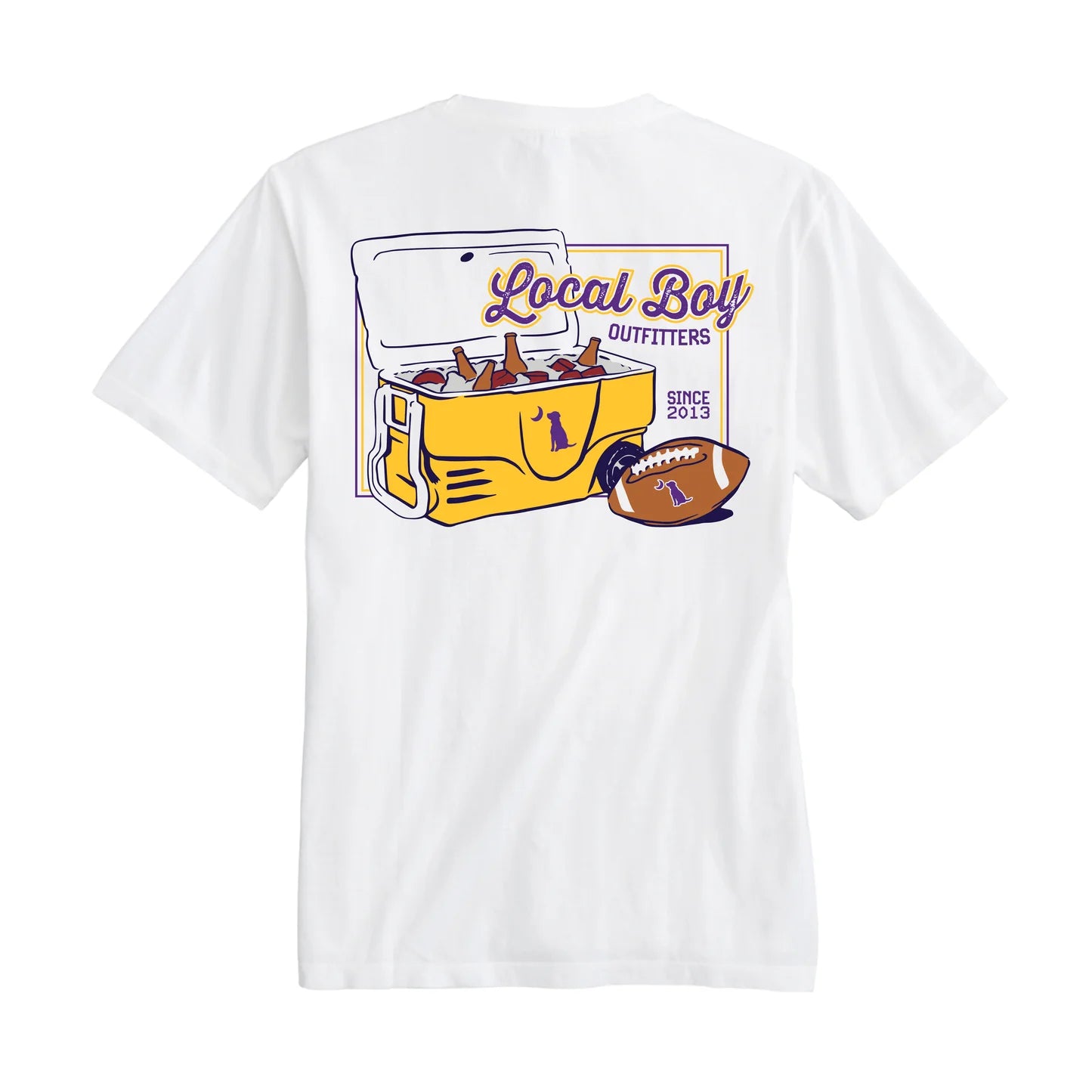 GAME DAY COOLER SS TEE - YELLOW/PURPLE