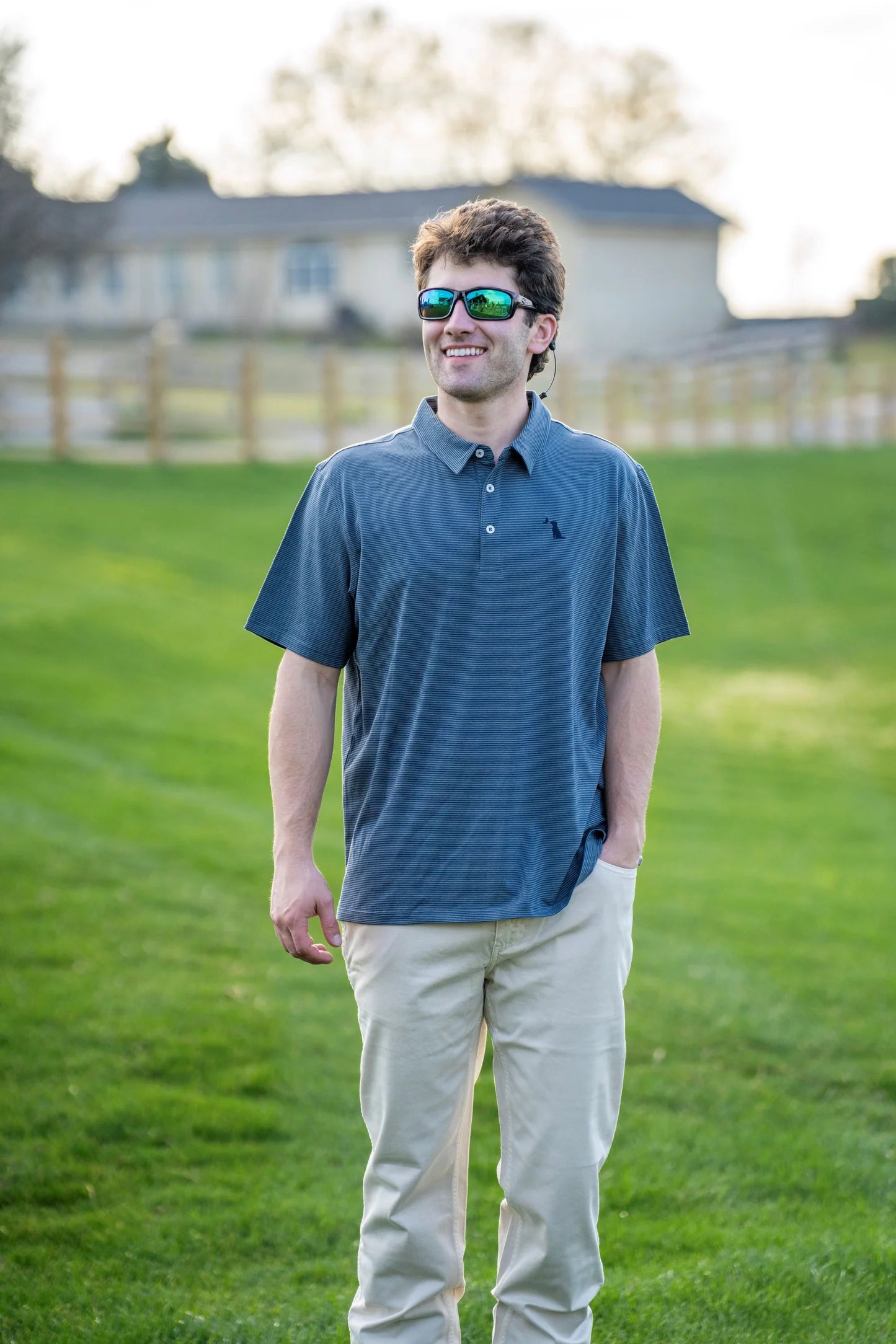 DRIFTWOOD POLO - CHARCOAL BLUE/MIDNIGHT