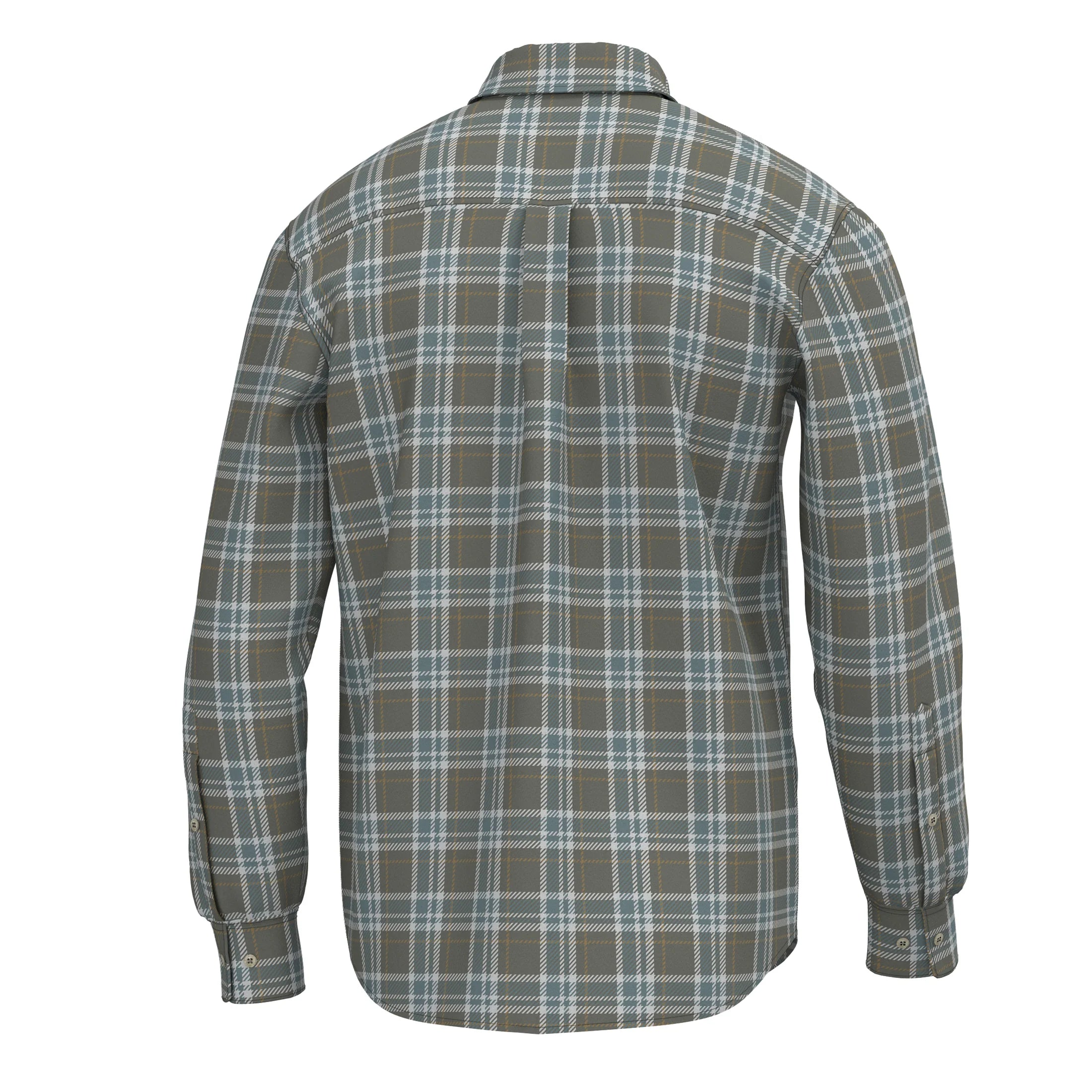 POWERS STRETCH FLANNEL - MOSS GRAY/SMOKY TEAL/SILVER
