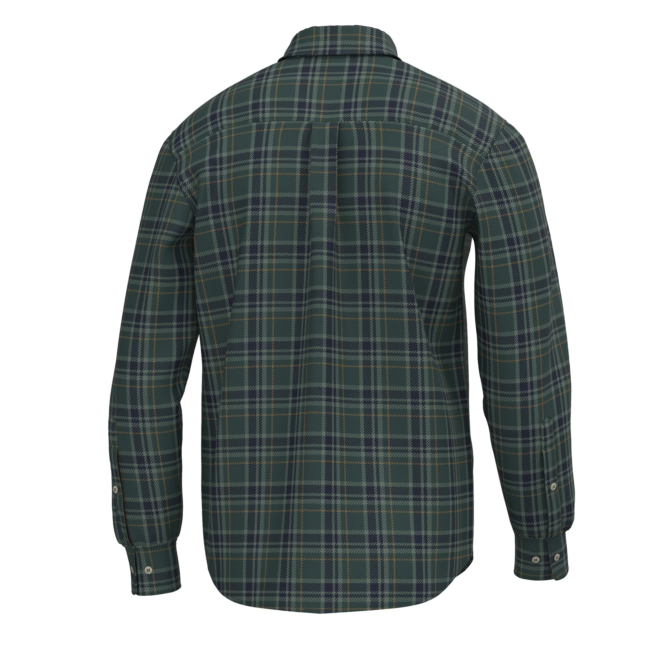 POWERS STRETCH FLANNEL - SPRUCE/NAVY/COPPER
