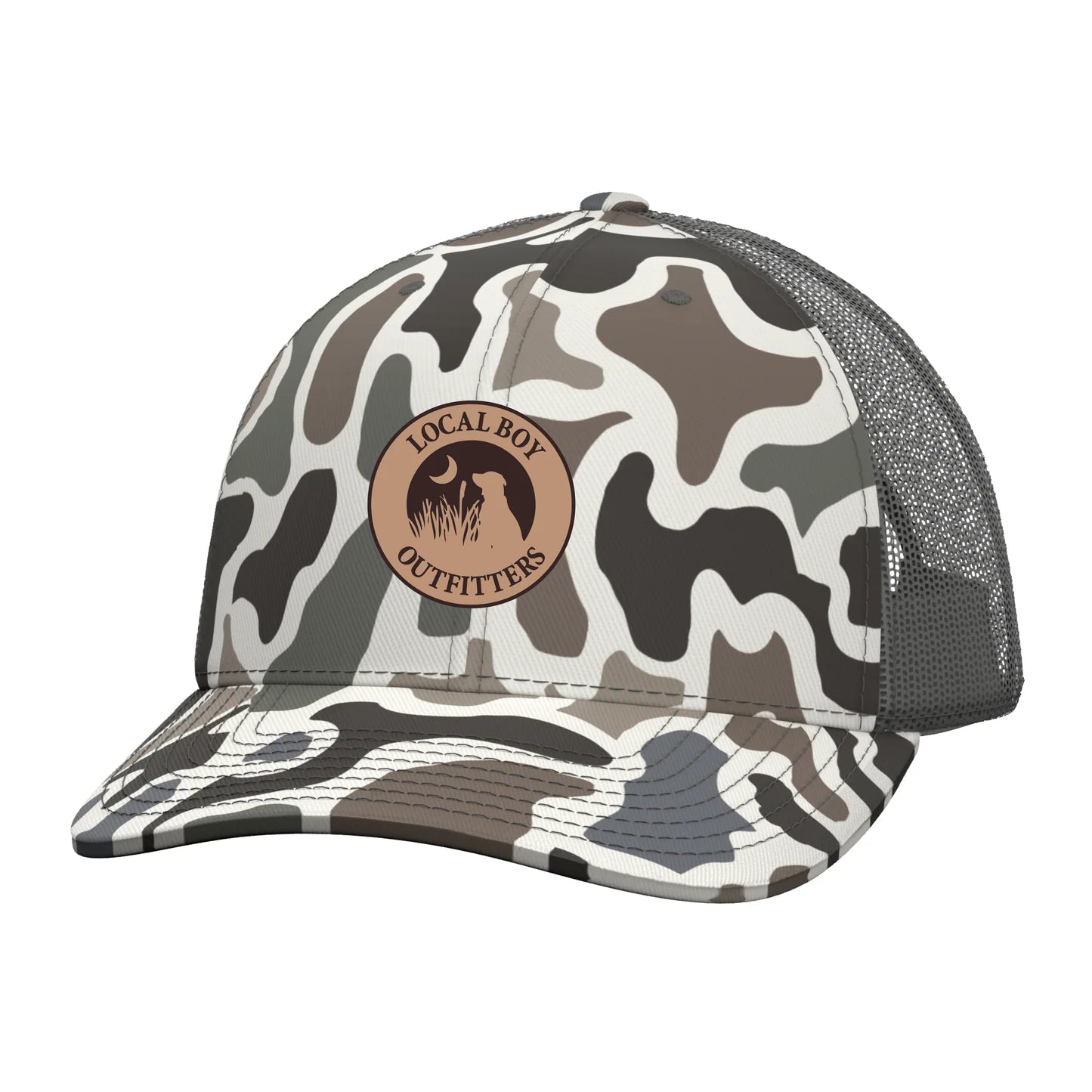 YOUTH - LEATHER PATCH TRUCKER HAT - LOCALFLAGE