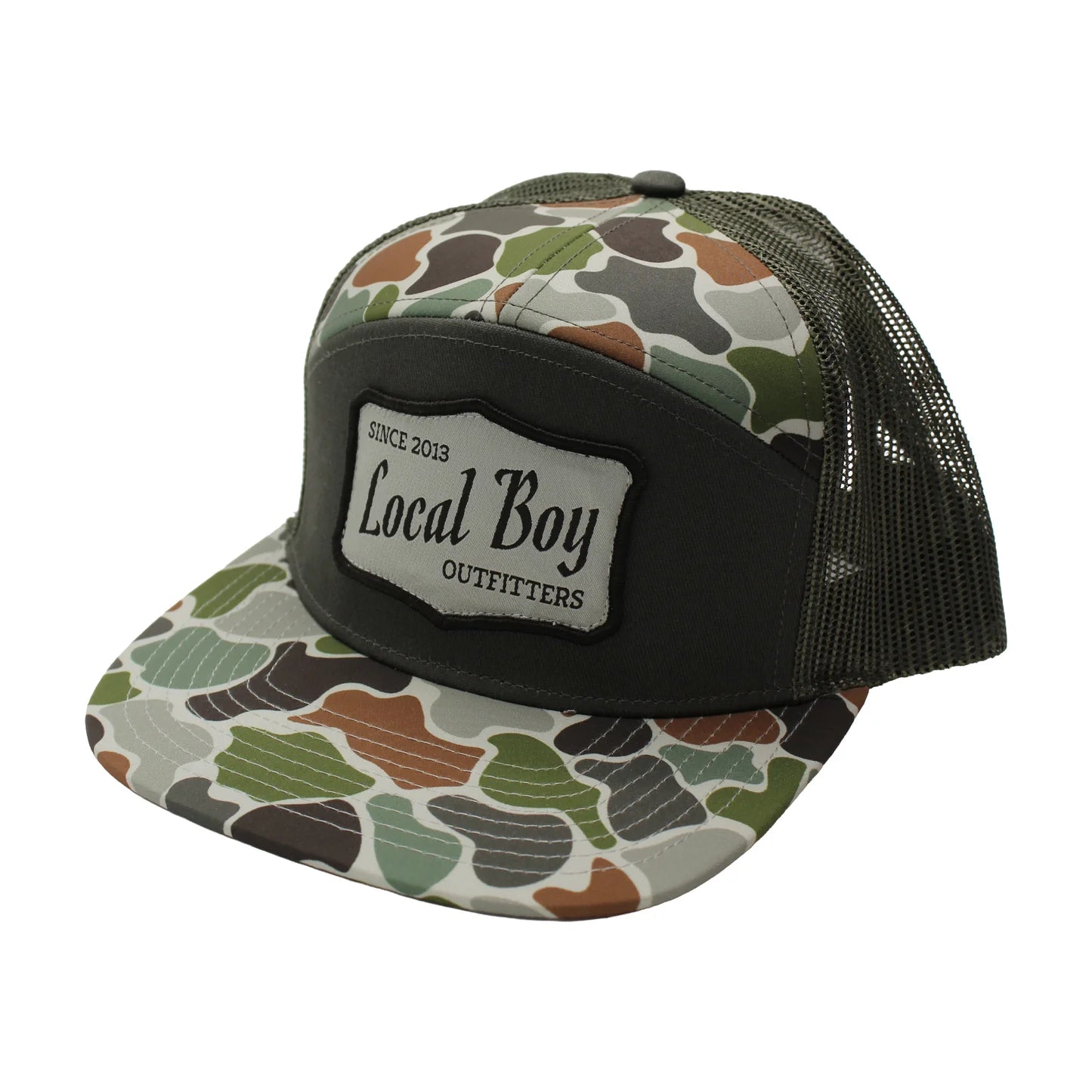 OLDE PATCH 7 PANEL HAT - FOREST CAMO