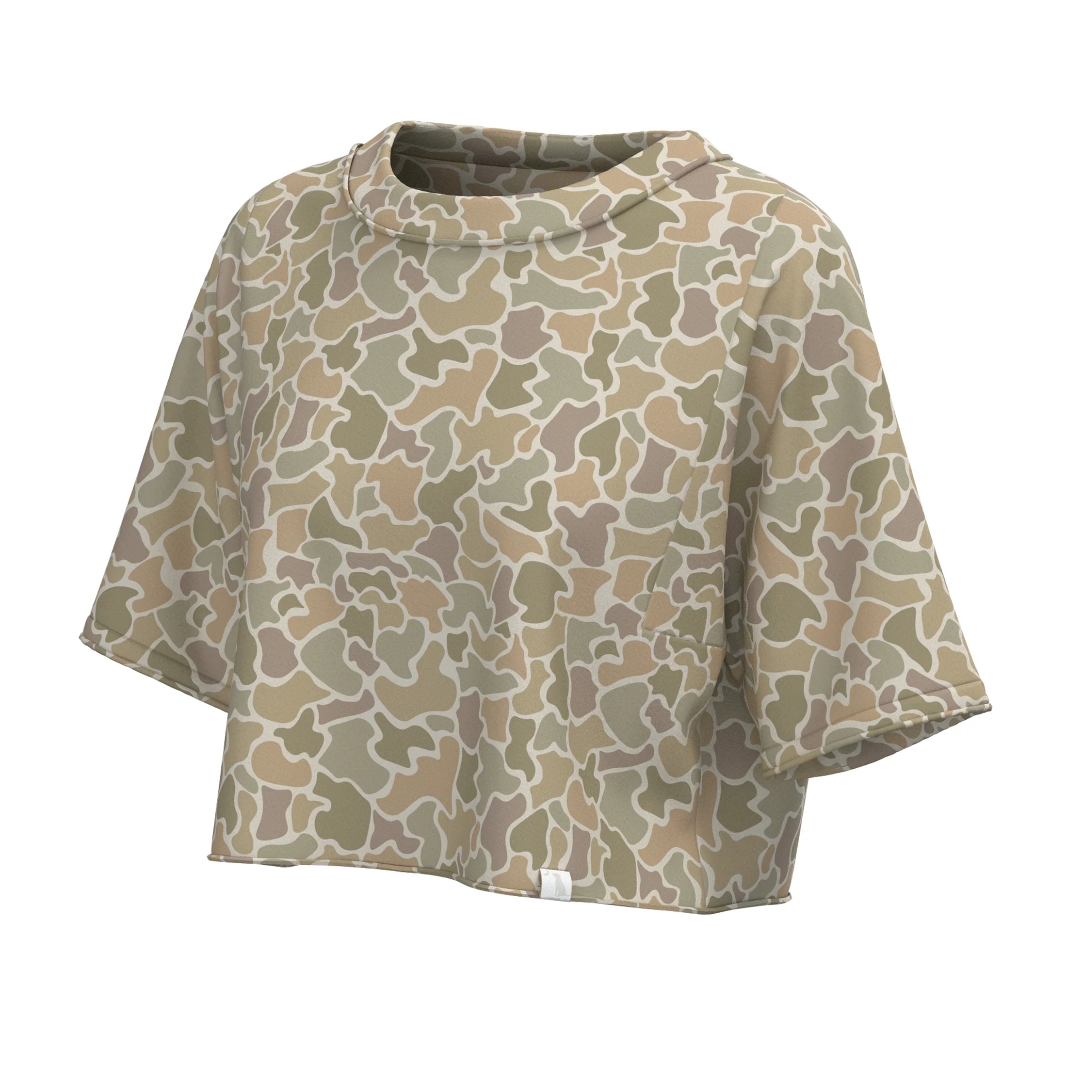 LG BOXY CROP SS TEE - FOREST CAMO DESERT