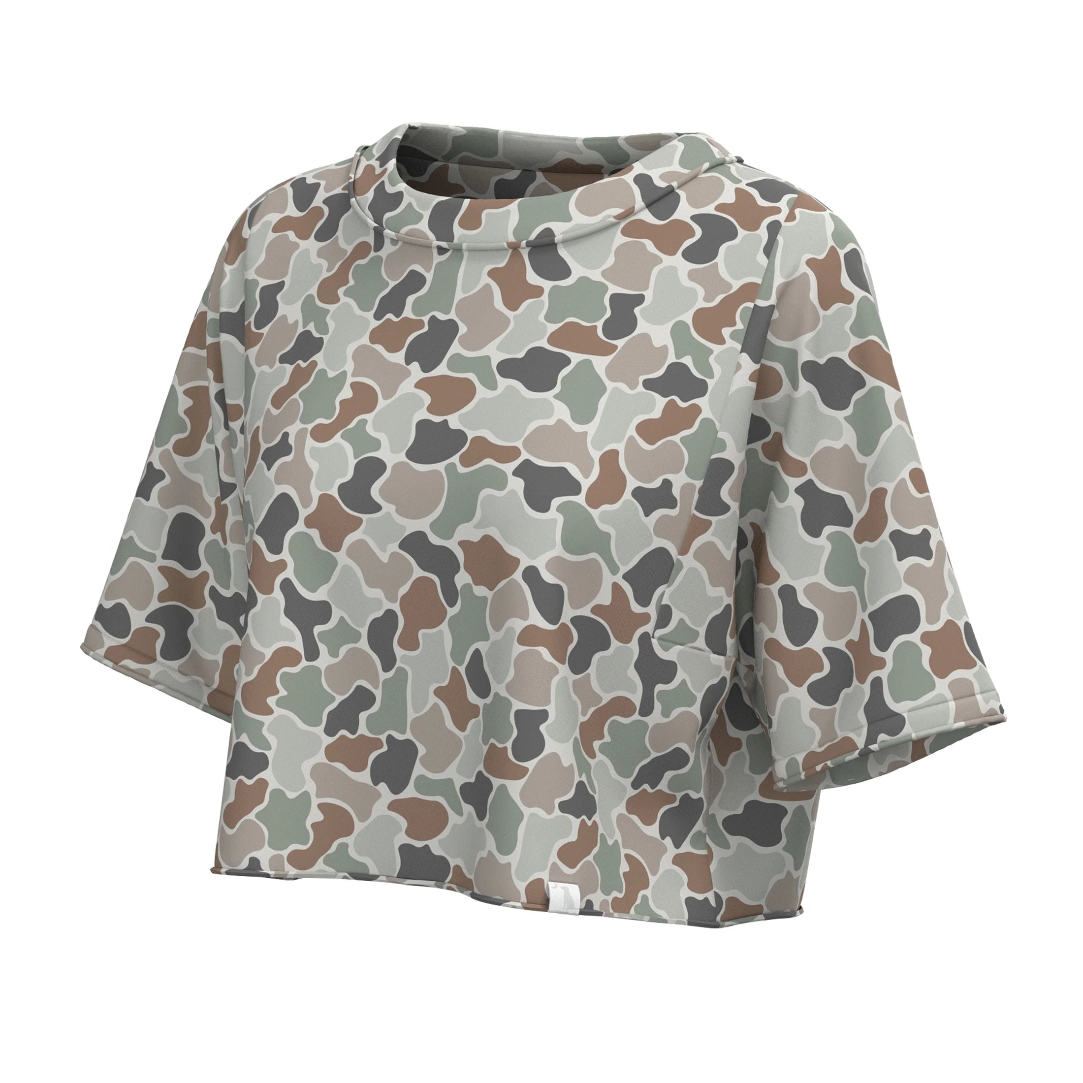 LG BOXY CROP SS TEE - FOREST CAMO FLORA