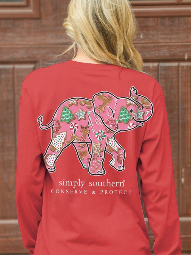 COOKIE ELEPHANT LS - RED