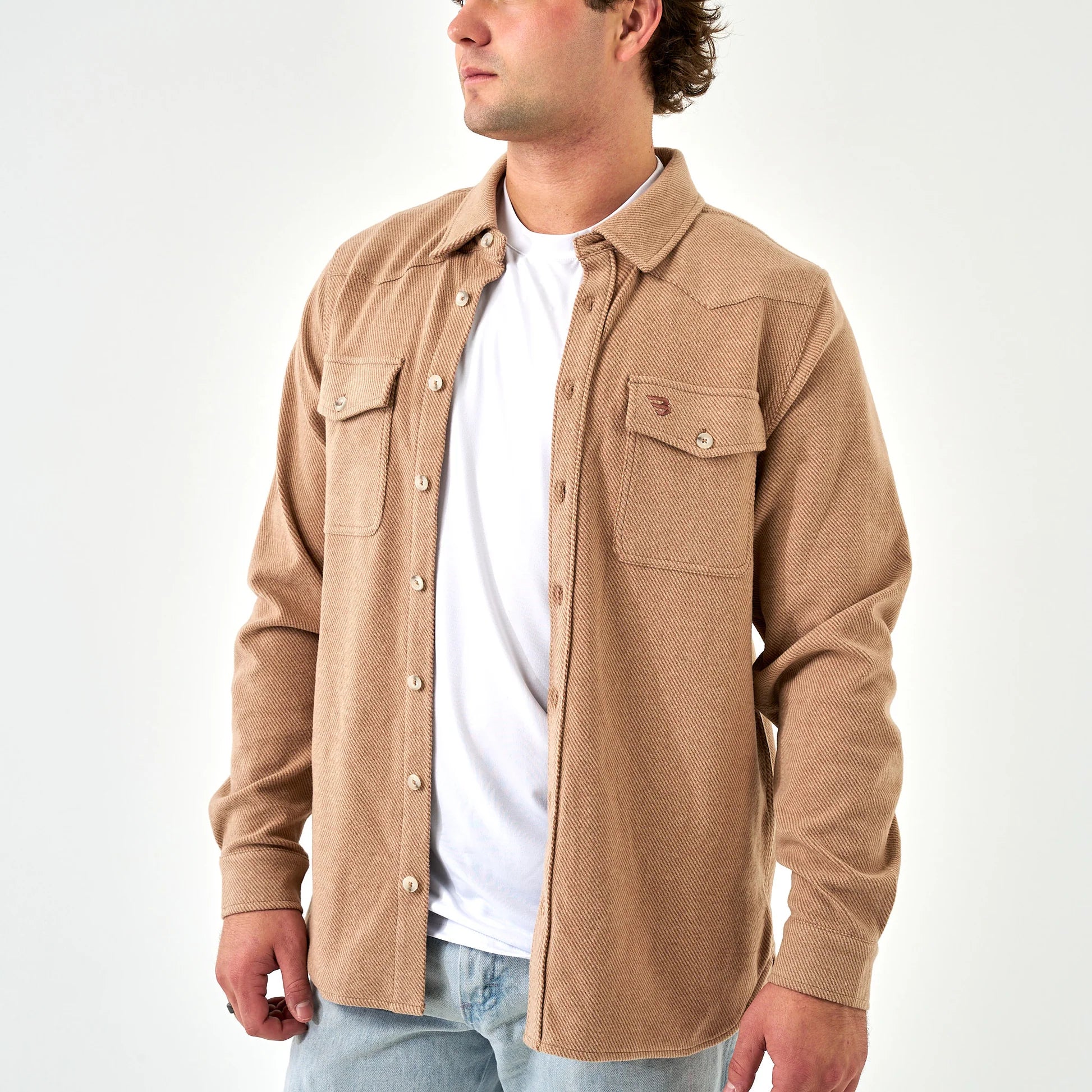 LONG SLEEVE AUSTIN SHIRT - KHAKI