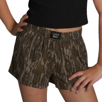 YOUTH - LULU MAC BOXER SHORTS - MOSSY OAK BOTTOMLAND