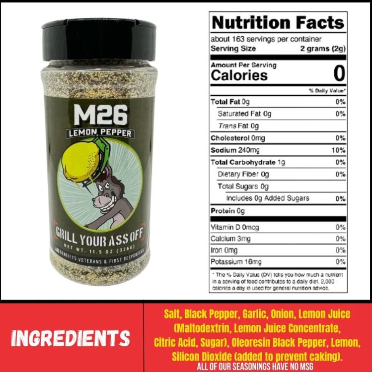 M26 LEMON PEPPER SEASONING