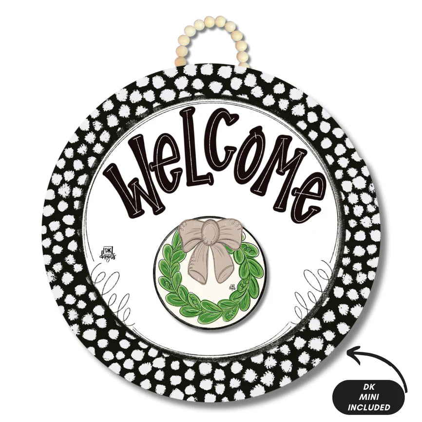 BLACK AND WHITE DOT WELCOME/ ADD MINI