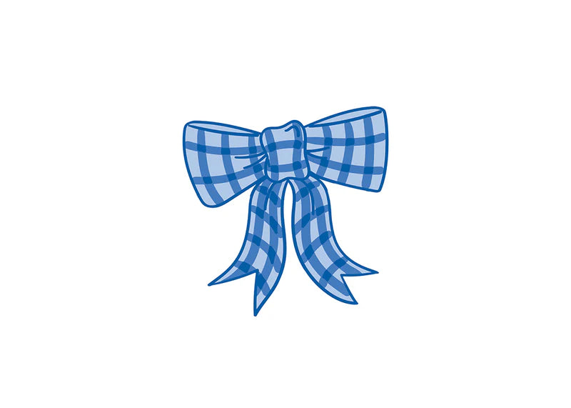 BLUE GINGHAM BOW BIG ATTACHMENT