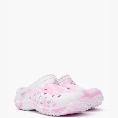 YOUTH MUCKSTER LITE CLOG - PINK/WHITE SWIRL