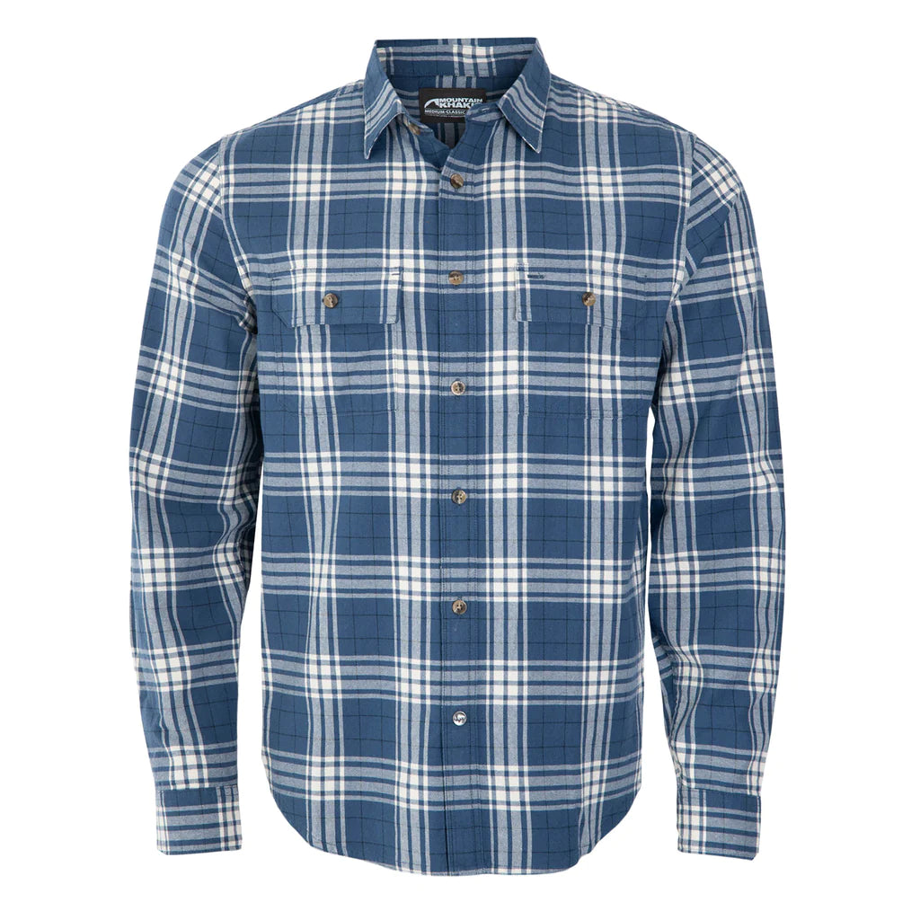 PARK FLANNEL SHIRT CLASSIC FIT - FADED INDIGO