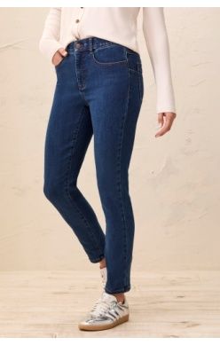 Sophia Curvy Hugging Slim Ankle Jeans - Faded Blue