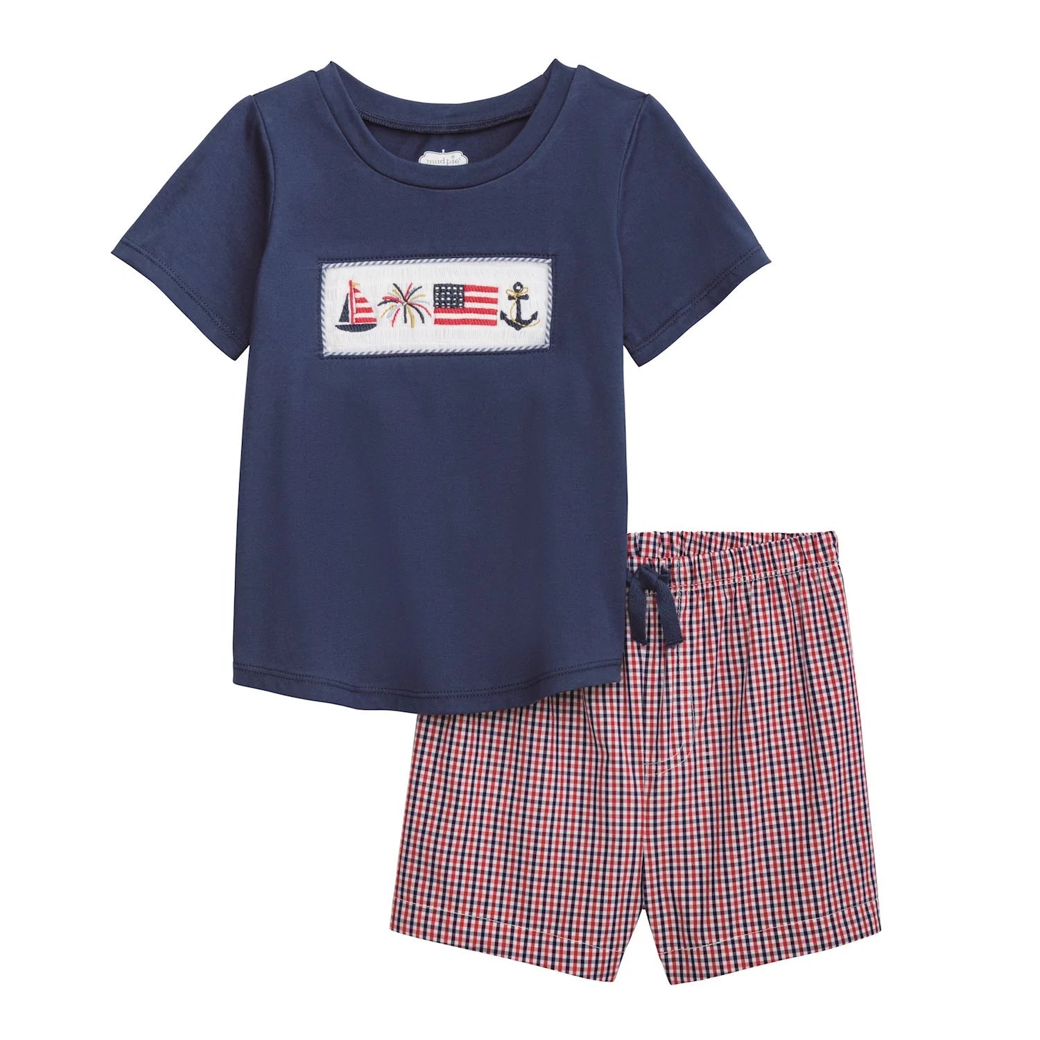 AMERICANA SMOCKED SHORT SET