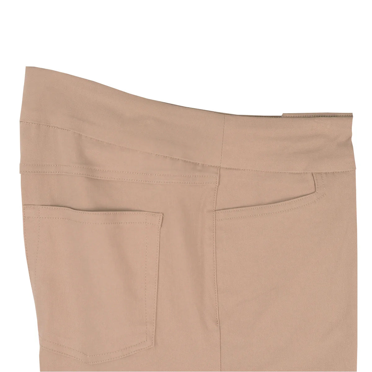 PULL ON WIDE LEG CROP PANT - LIGHT TAUPE