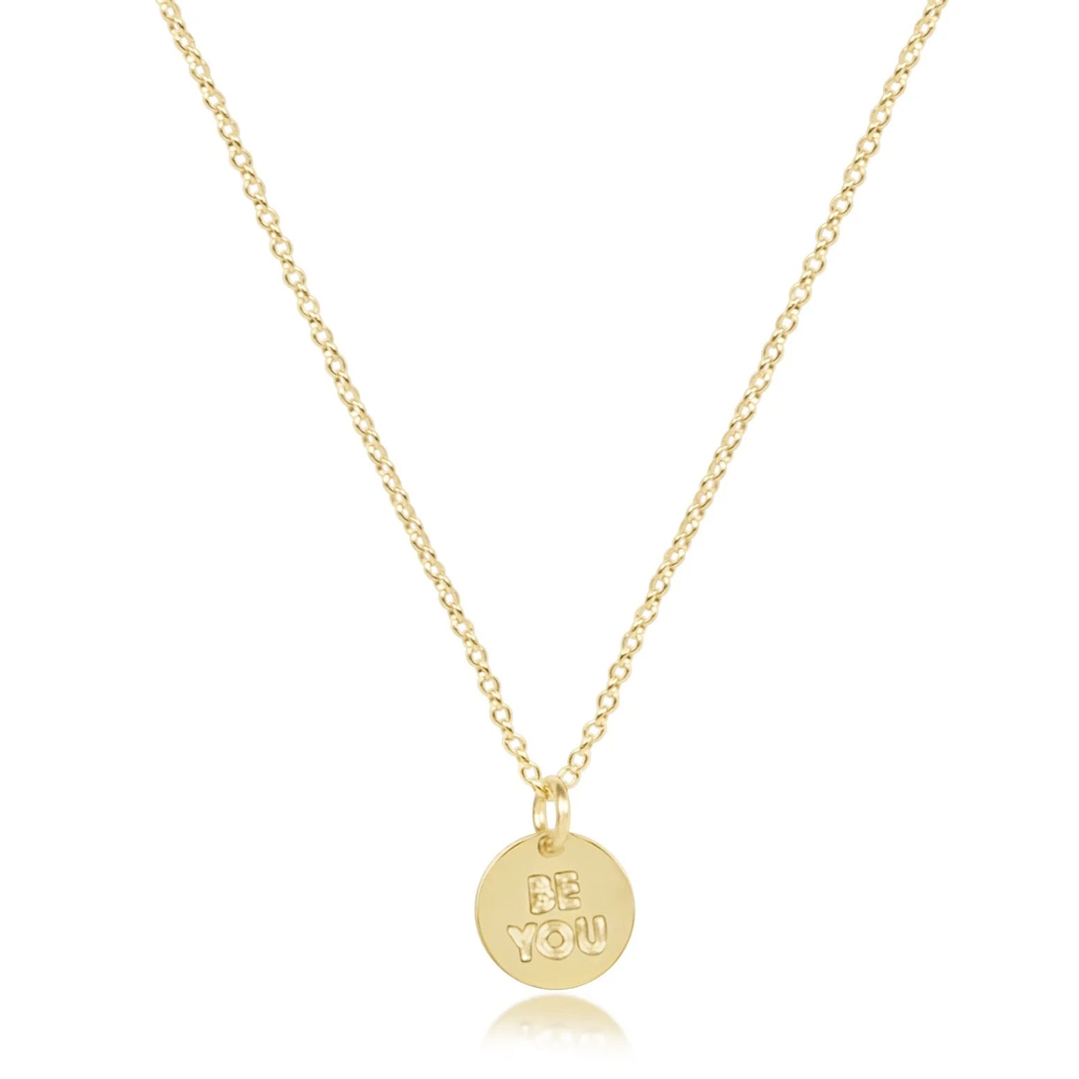 16" Necklace Gold - be you. Small Gold Disc