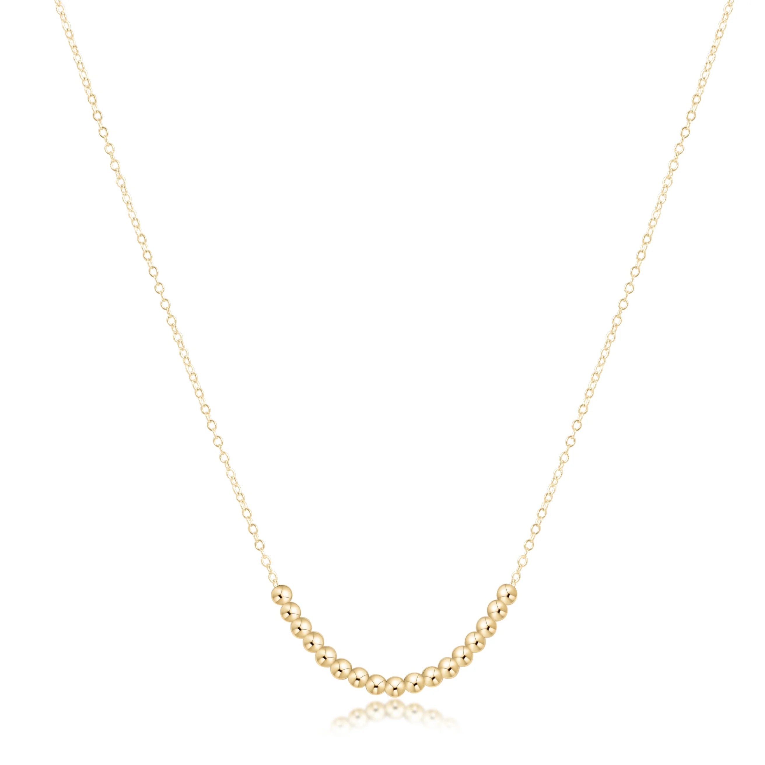 16" Necklace Gold - Beaded Bliss Small Gold