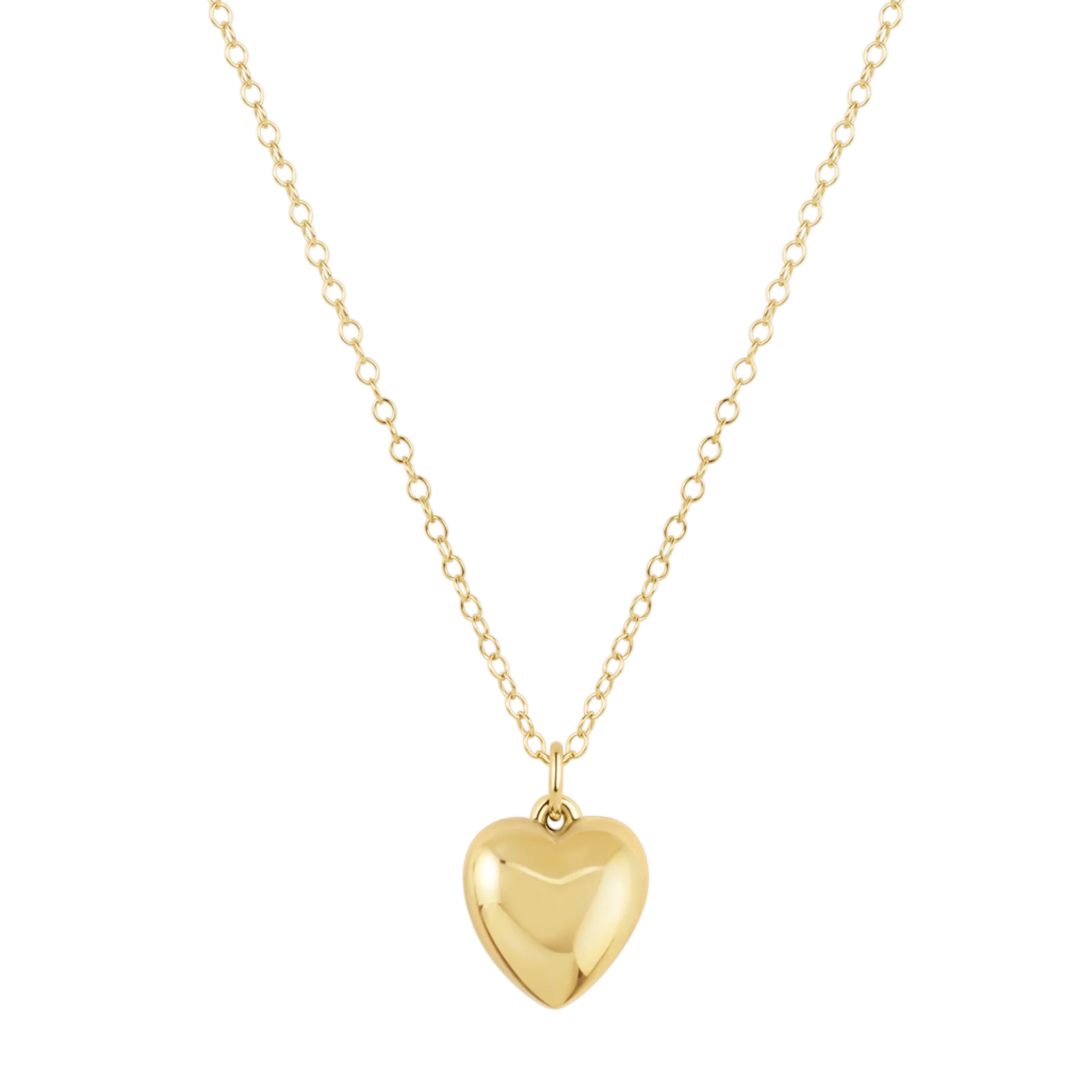 16" Necklace Gold - Love Plush Gold Charm