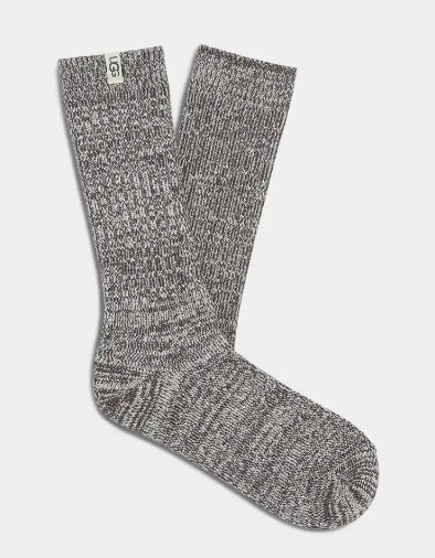 RIB KNIT SLOUCHY CREW SOCK - NIGHTFALL