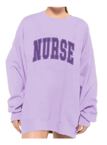 SUMMER SWEATSHIRT - NURSE - LILAC