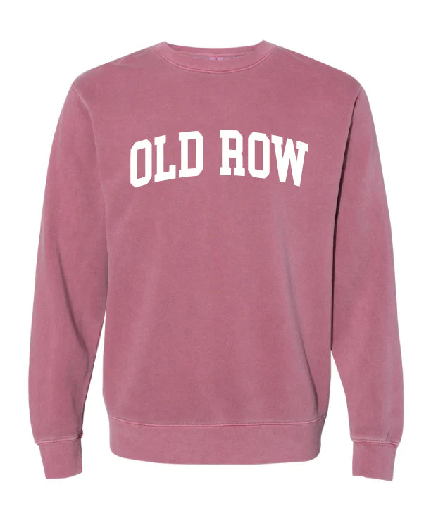 OLD ROW PIGMENT DYED CREWNECK - MAROON