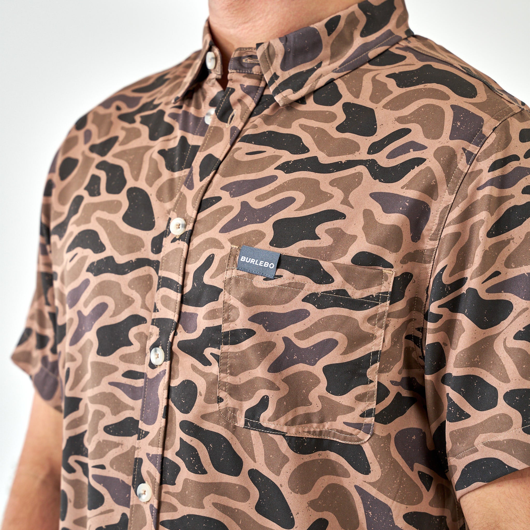 PERFORMANCE BUTTON UP - GUAGE CAMO