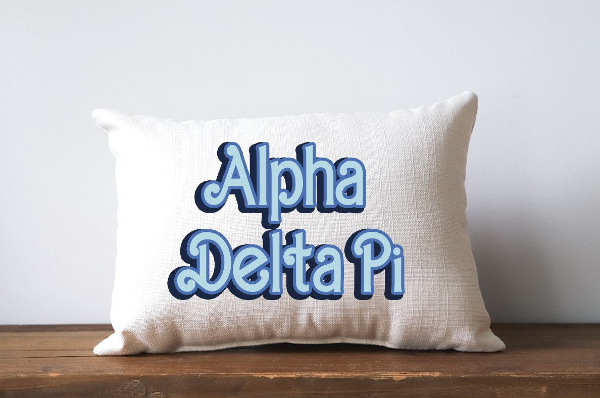 BARBIE SORORITY ALPHA DELTA PI PILLOW + PIPING