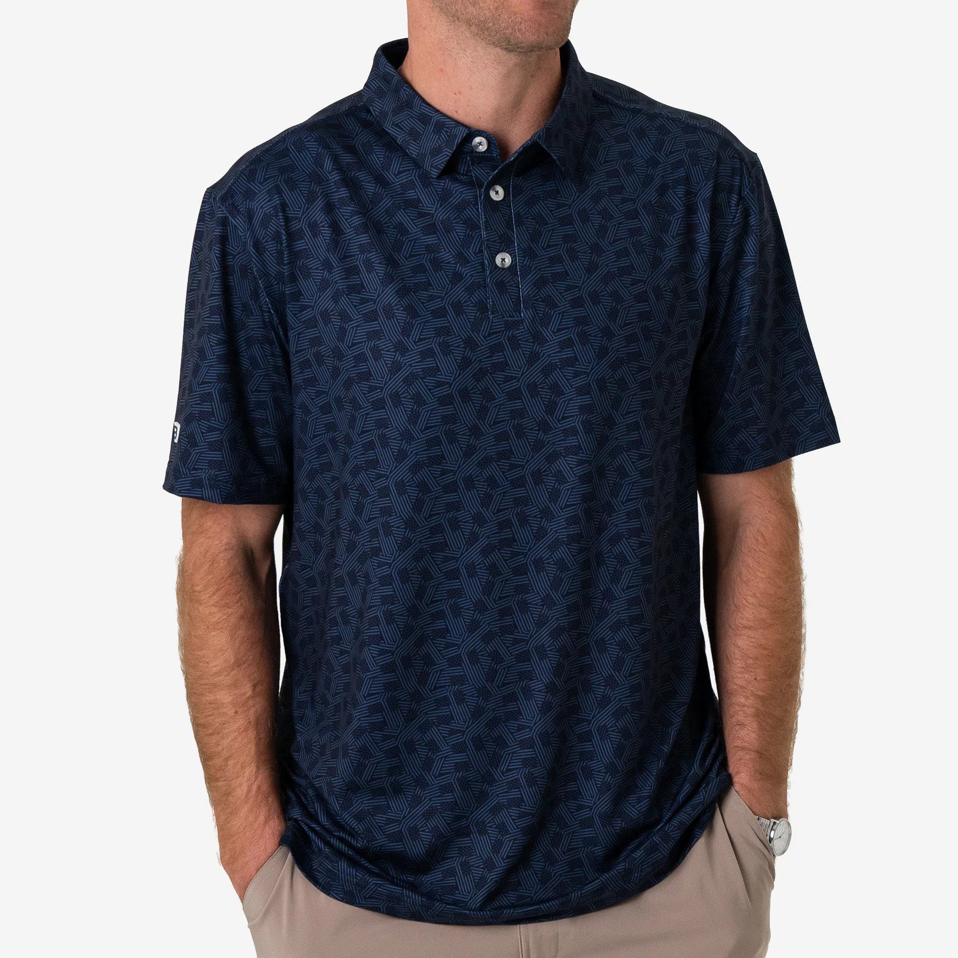 PERFORMANCE POLO - STARS AND STRIPES - NAVY