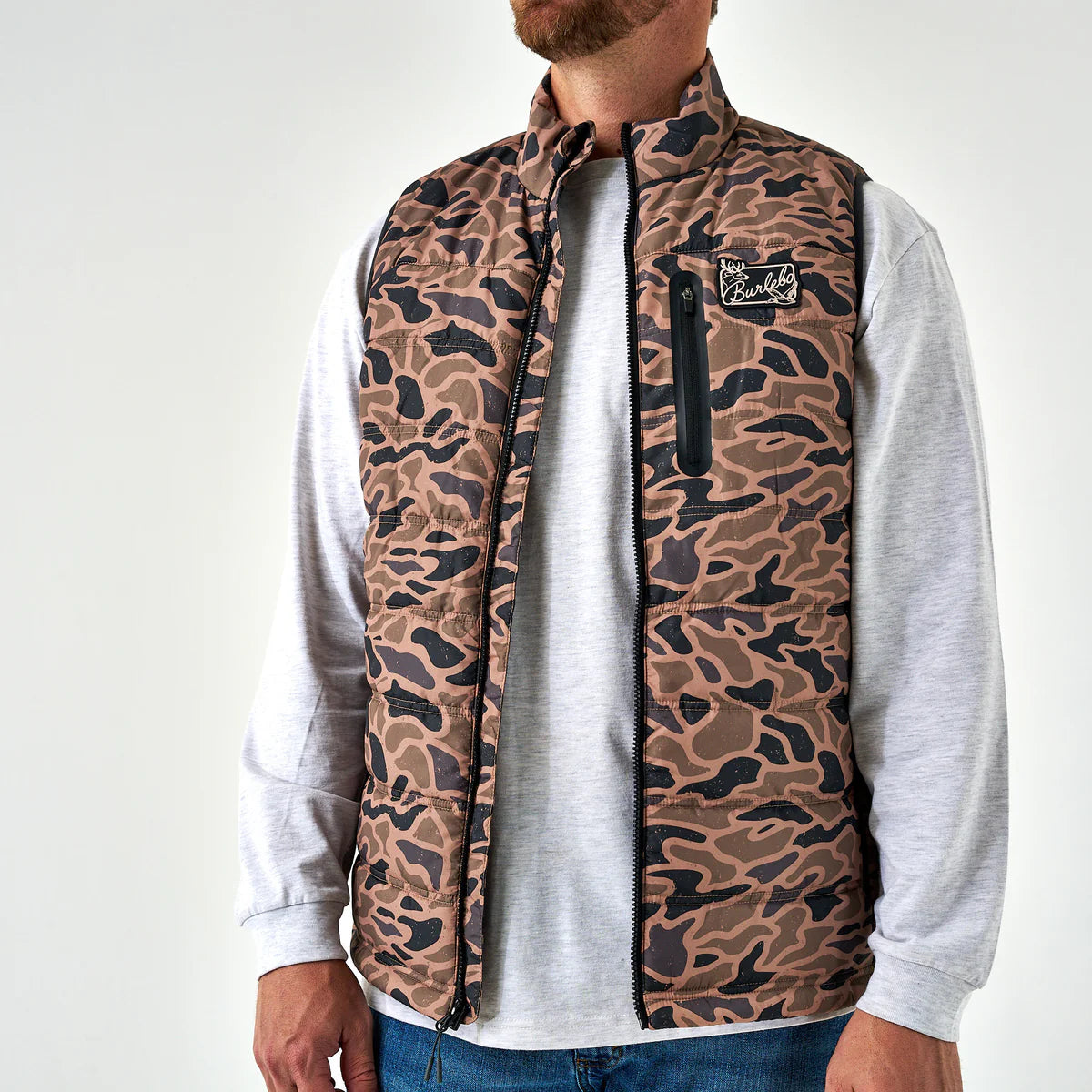 PUFFER VEST - GUAGE CAMO