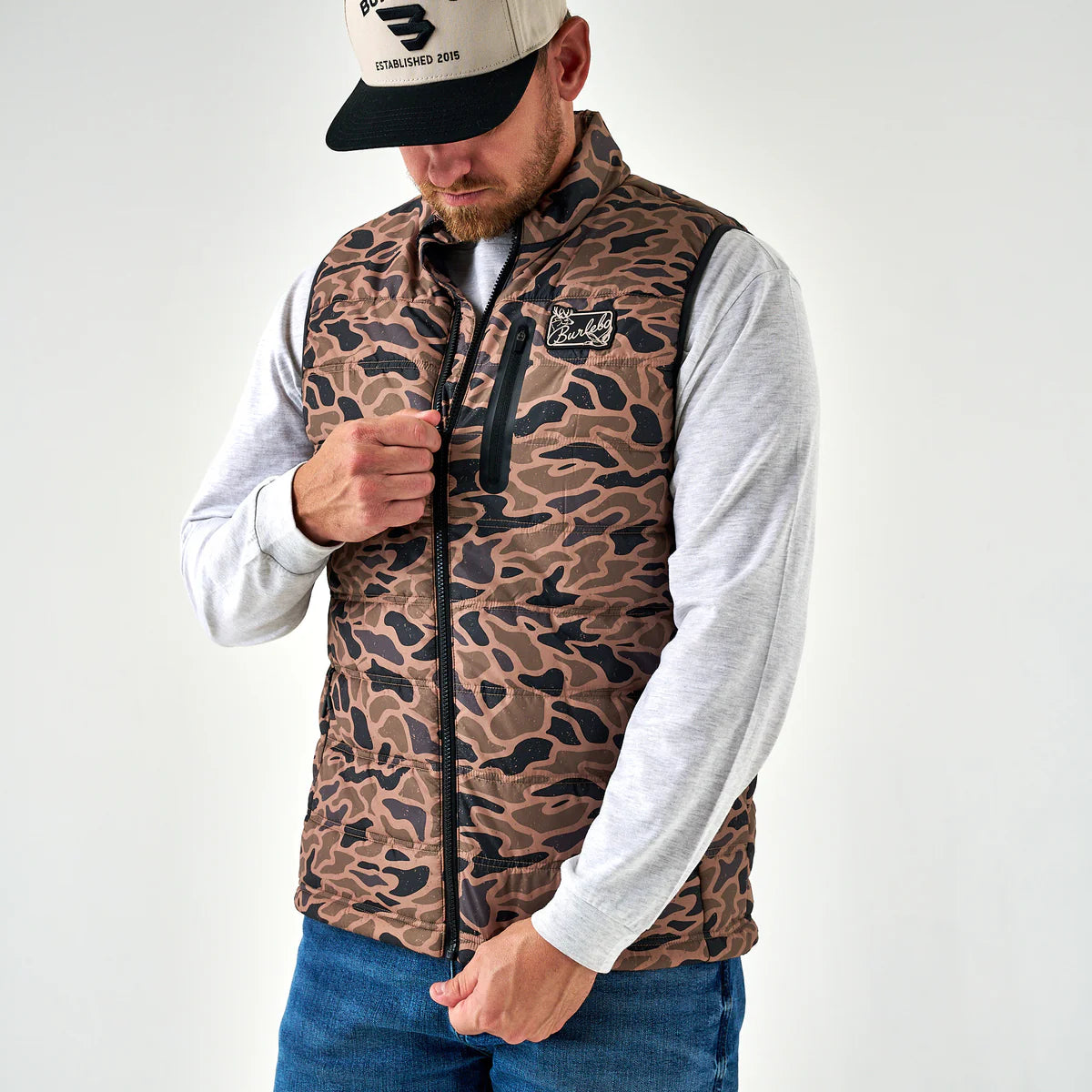 PUFFER VEST - GUAGE CAMO