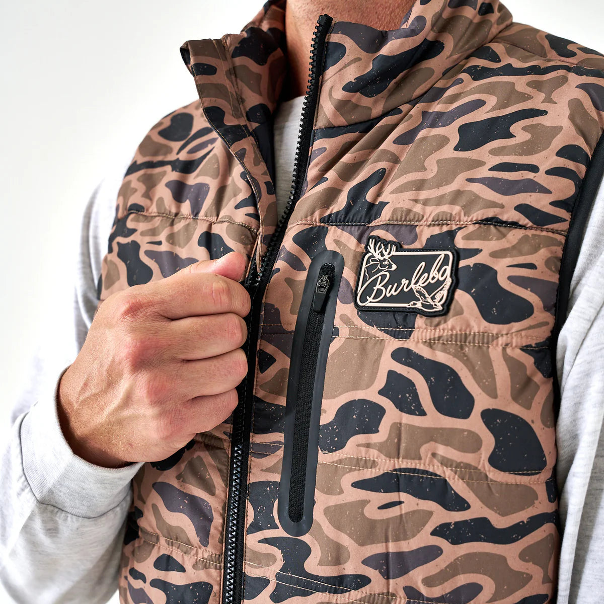 PUFFER VEST - GUAGE CAMO