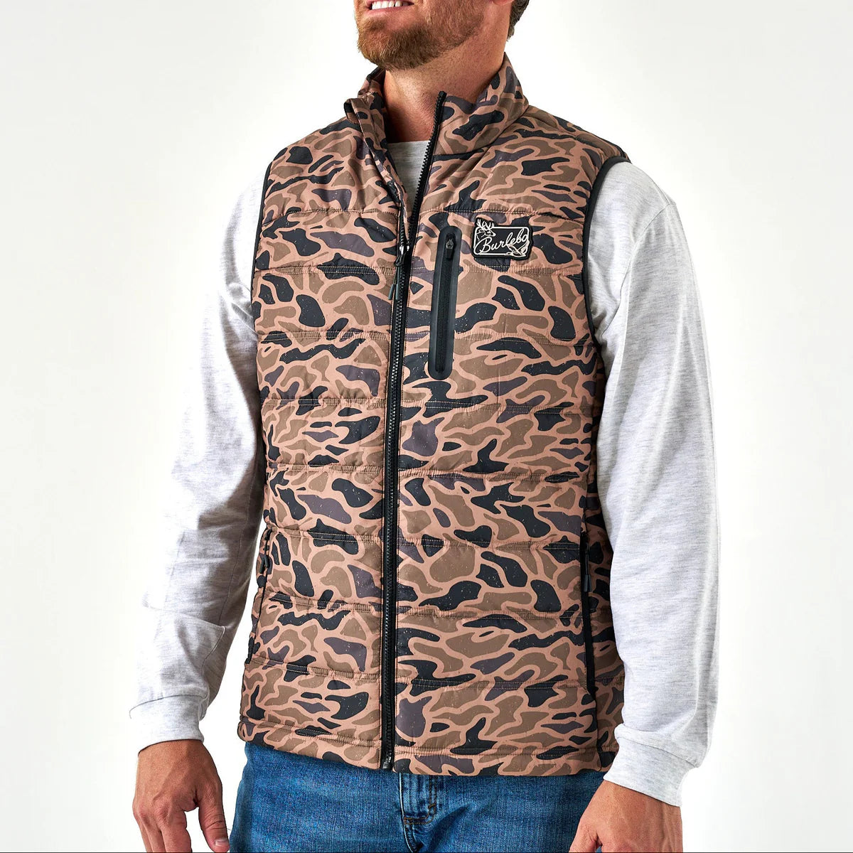 PUFFER VEST - GUAGE CAMO