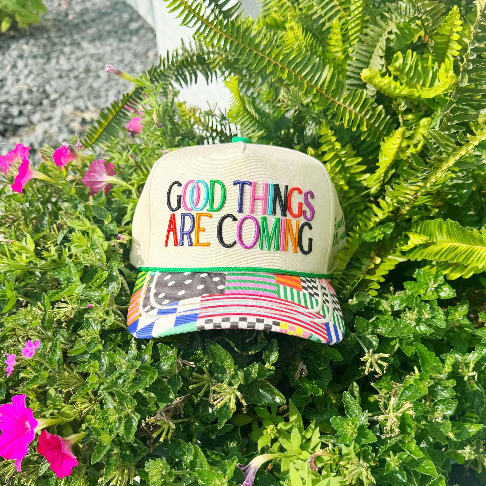 GOOD THINGS ARE COMING HAT