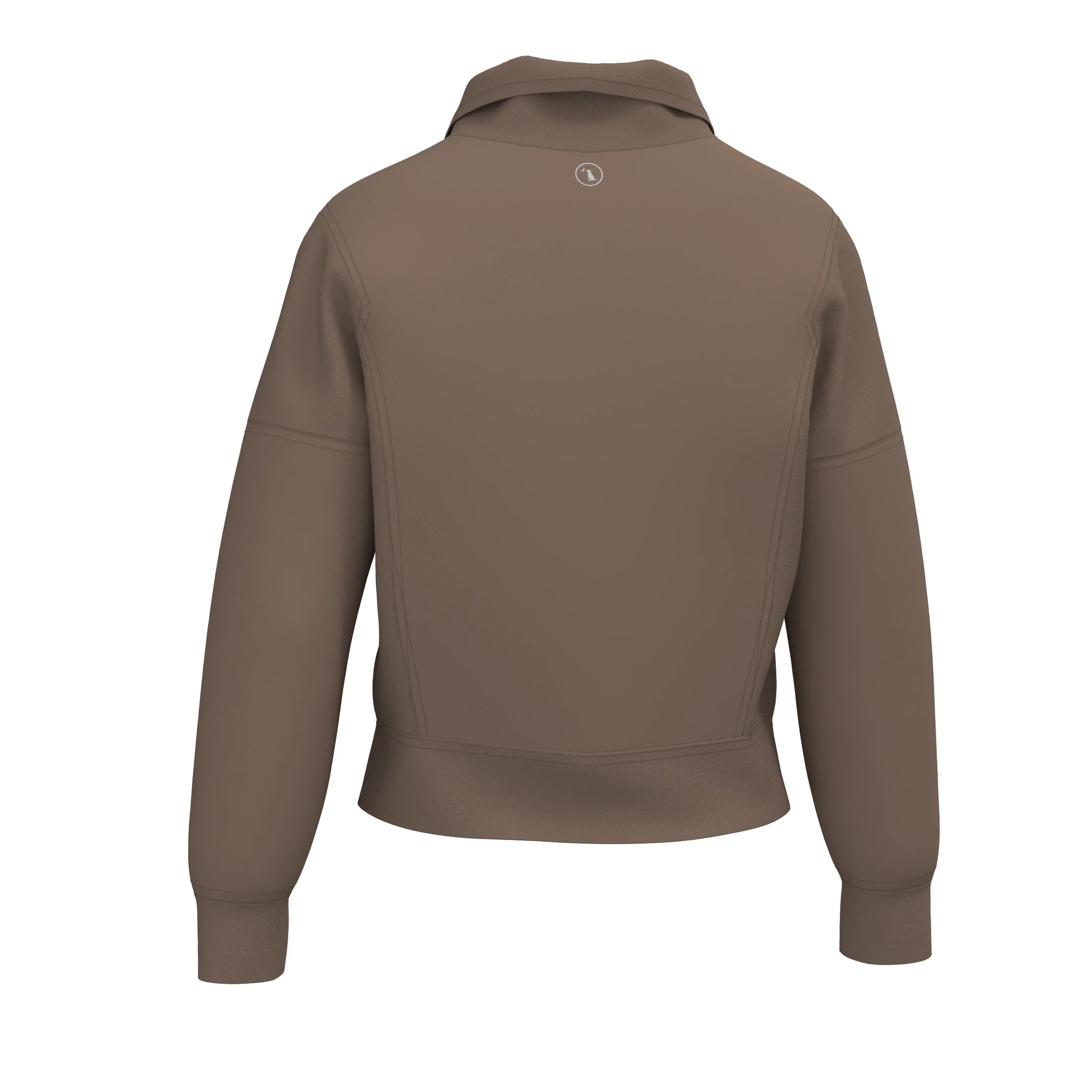 LG VELVET FLEECE QUARTER-ZIP - COCOA