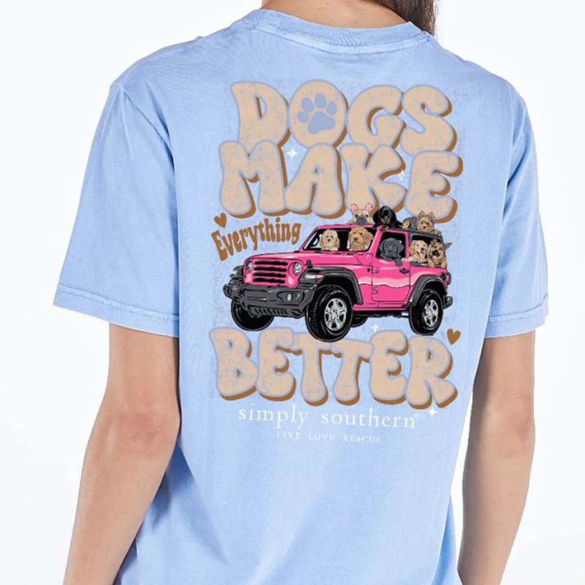 DOGS MAKE EVERYTHING BETTER SS - WASHED SEA