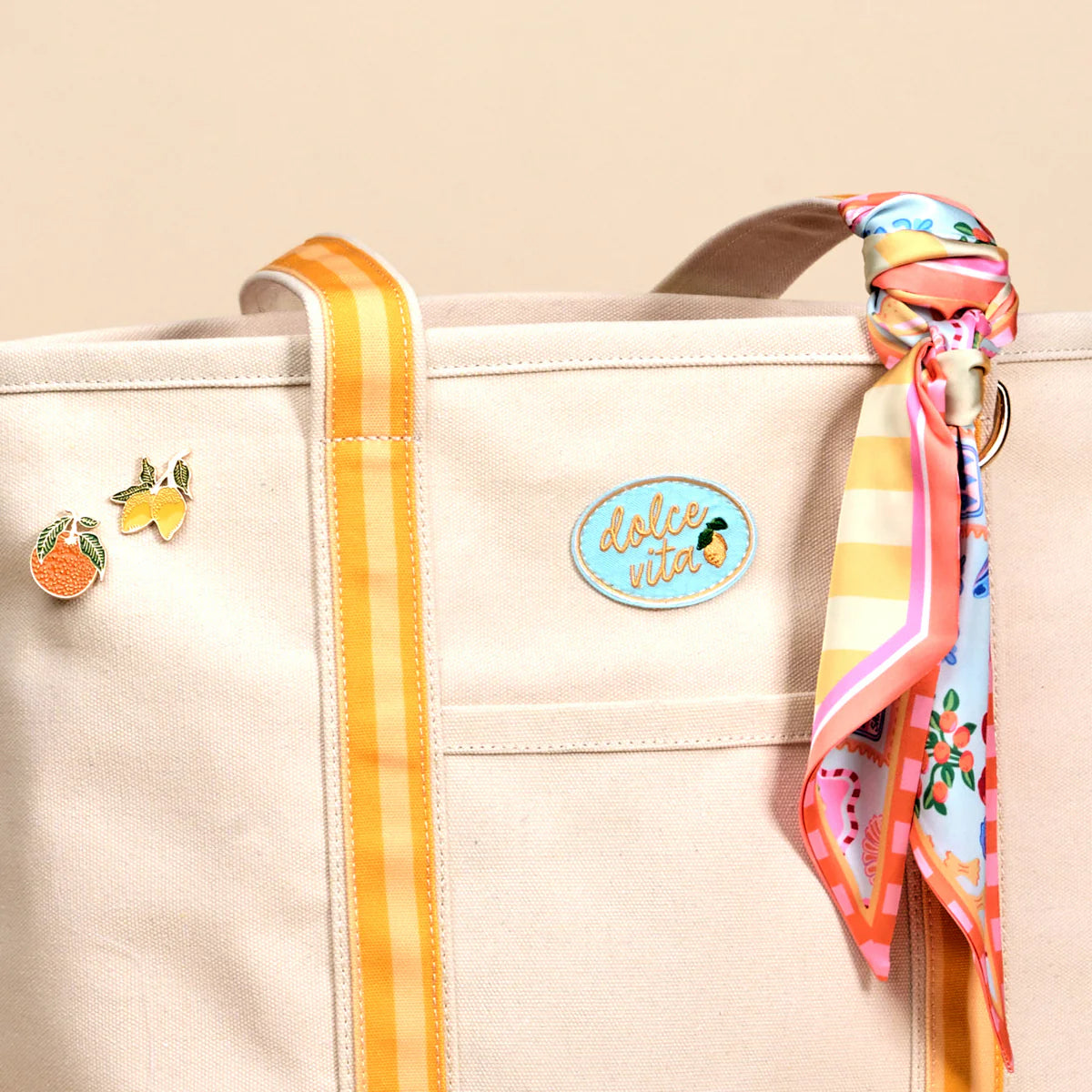 THE DARLING CANVAS TOTE BAG - CIAO BELLA