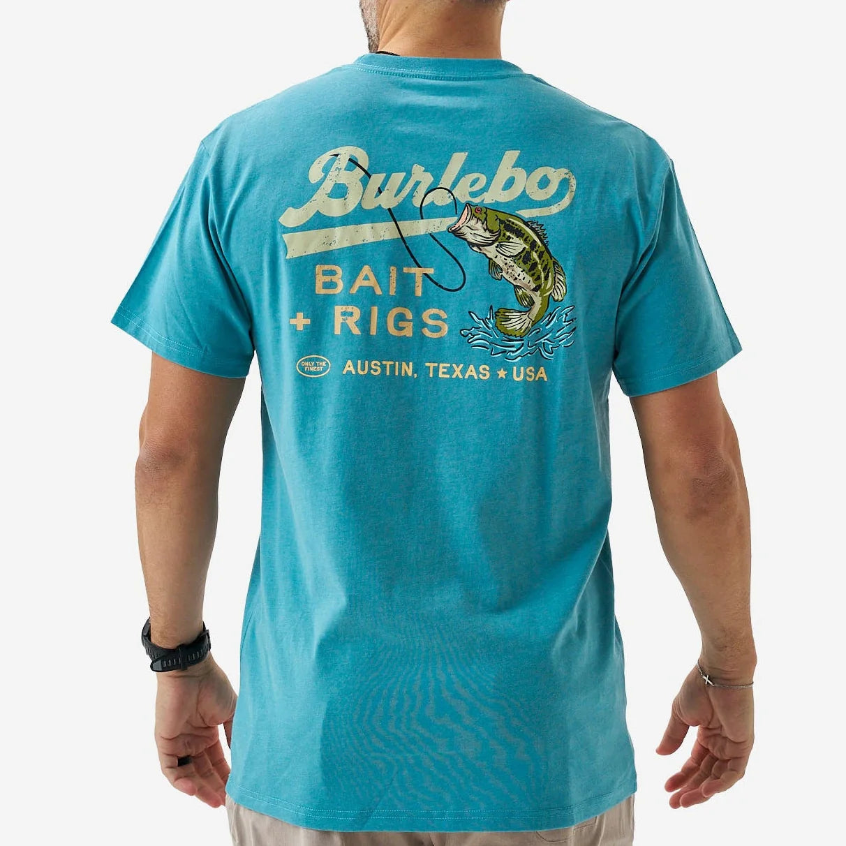SHORT SLEEVE TEE - BAIT AND RIGS - HEATHER CYAN