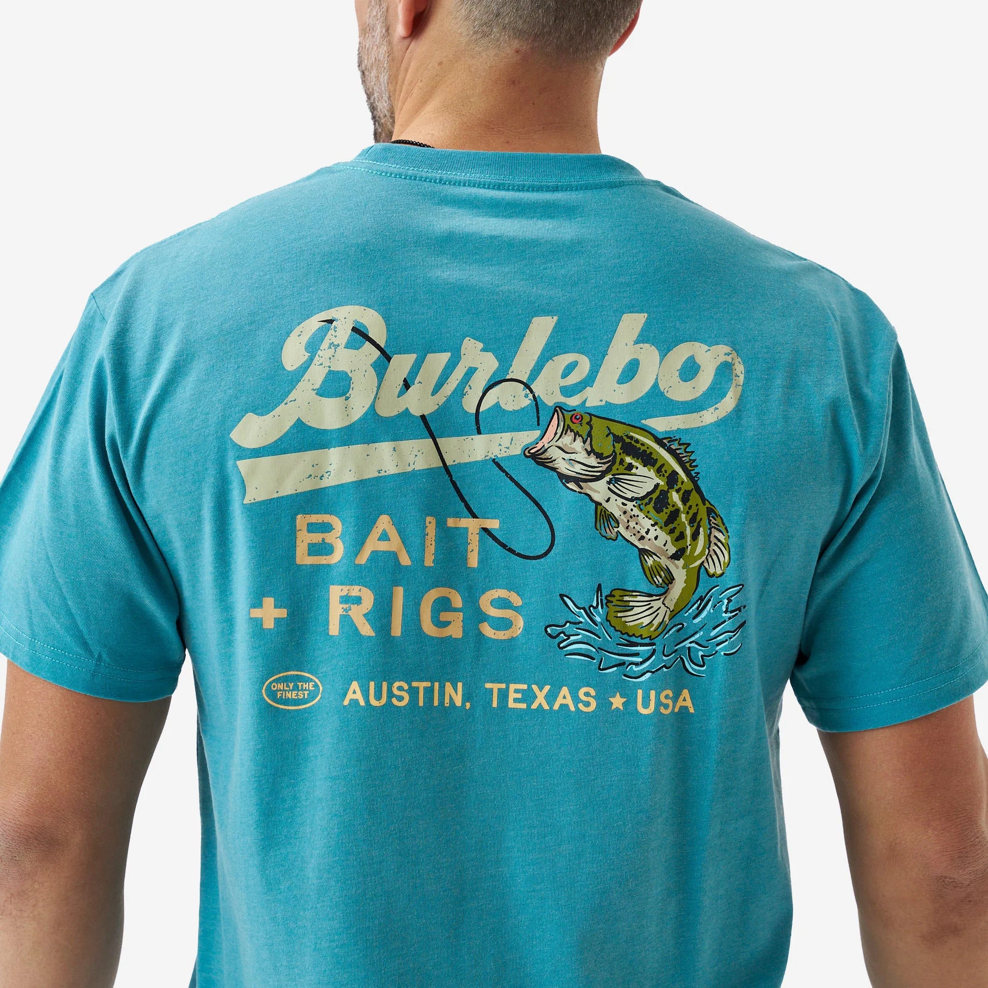 SHORT SLEEVE TEE - BAIT AND RIGS - HEATHER CYAN