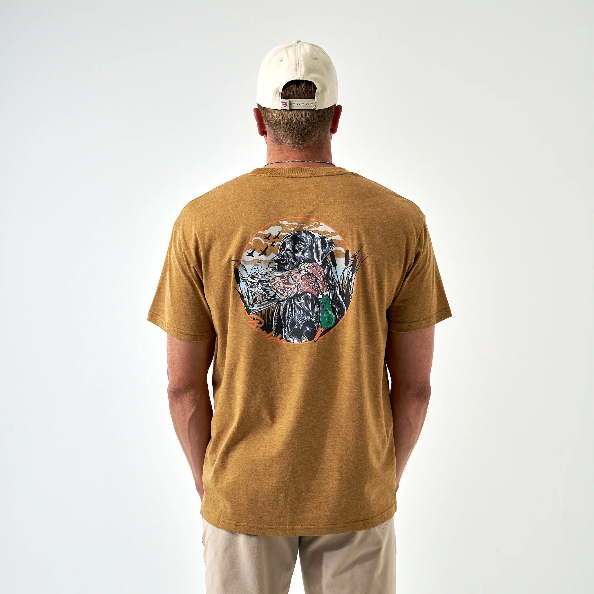 DUCK DOG SS TEE - LIGHT BROWN